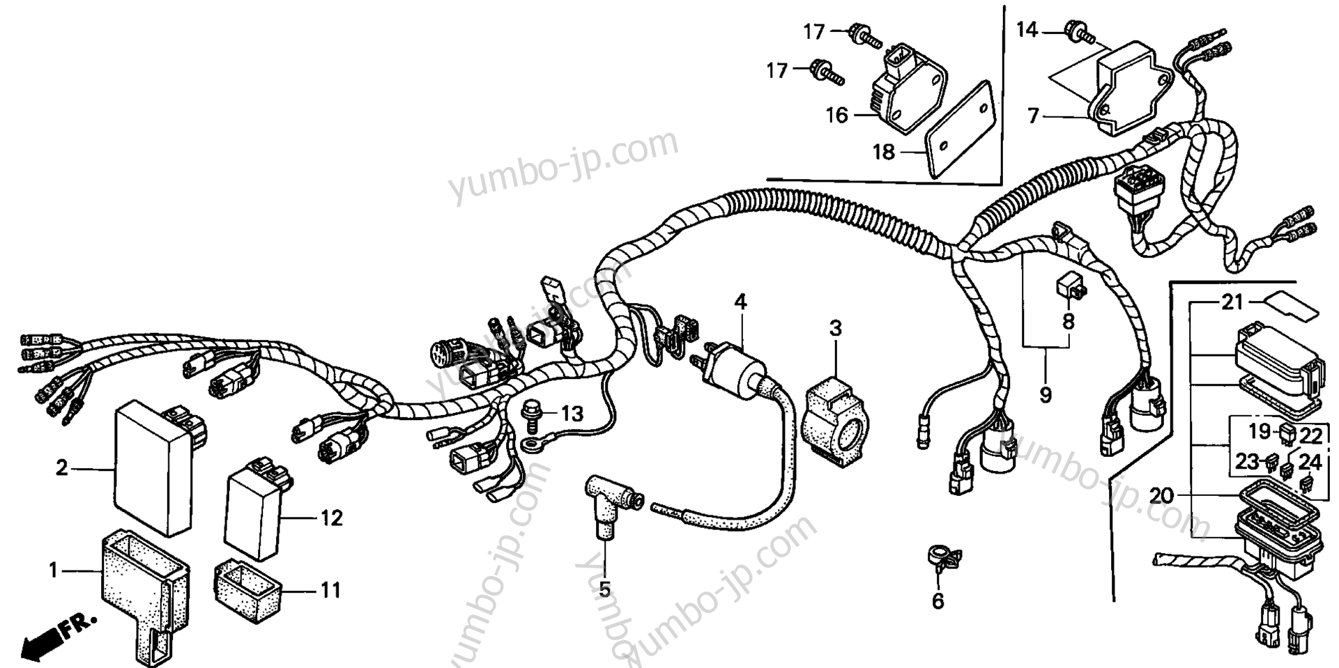 WIRE HARNESS for ATVs HONDA TRX400FW A 1995 year