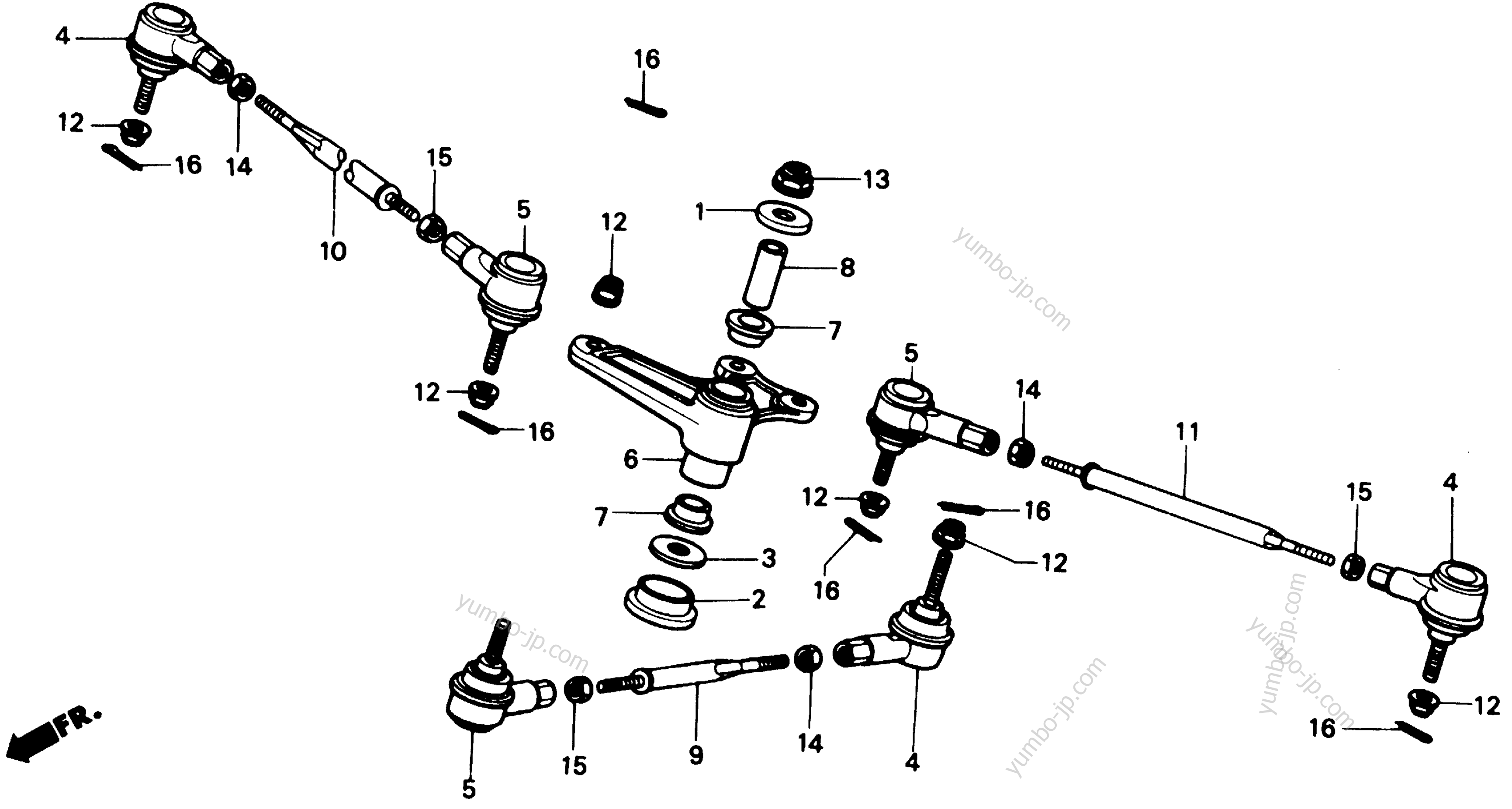 TIE ROD for ATVs HONDA TRX350D A 1988 year