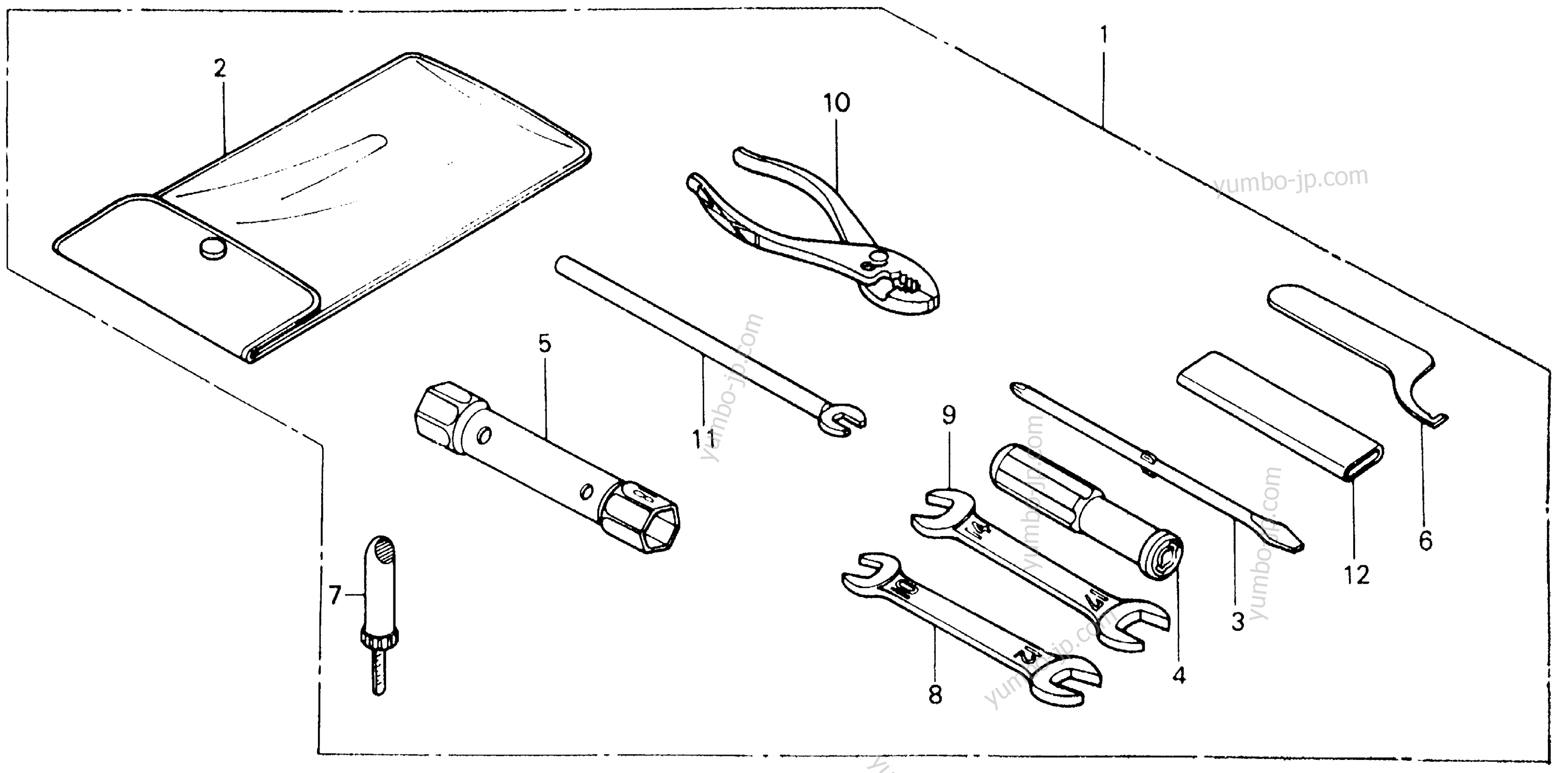 Набор инструментов для квадроциклов HONDA ATC250ES A 1986 г.