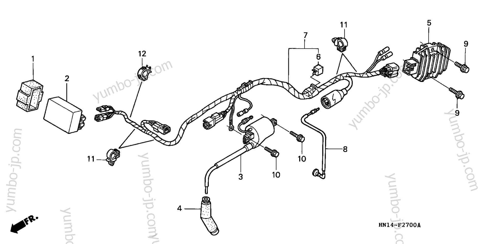WIRE HARNESS ('99-'04) for ATVs HONDA TRX400EX A 2000 year