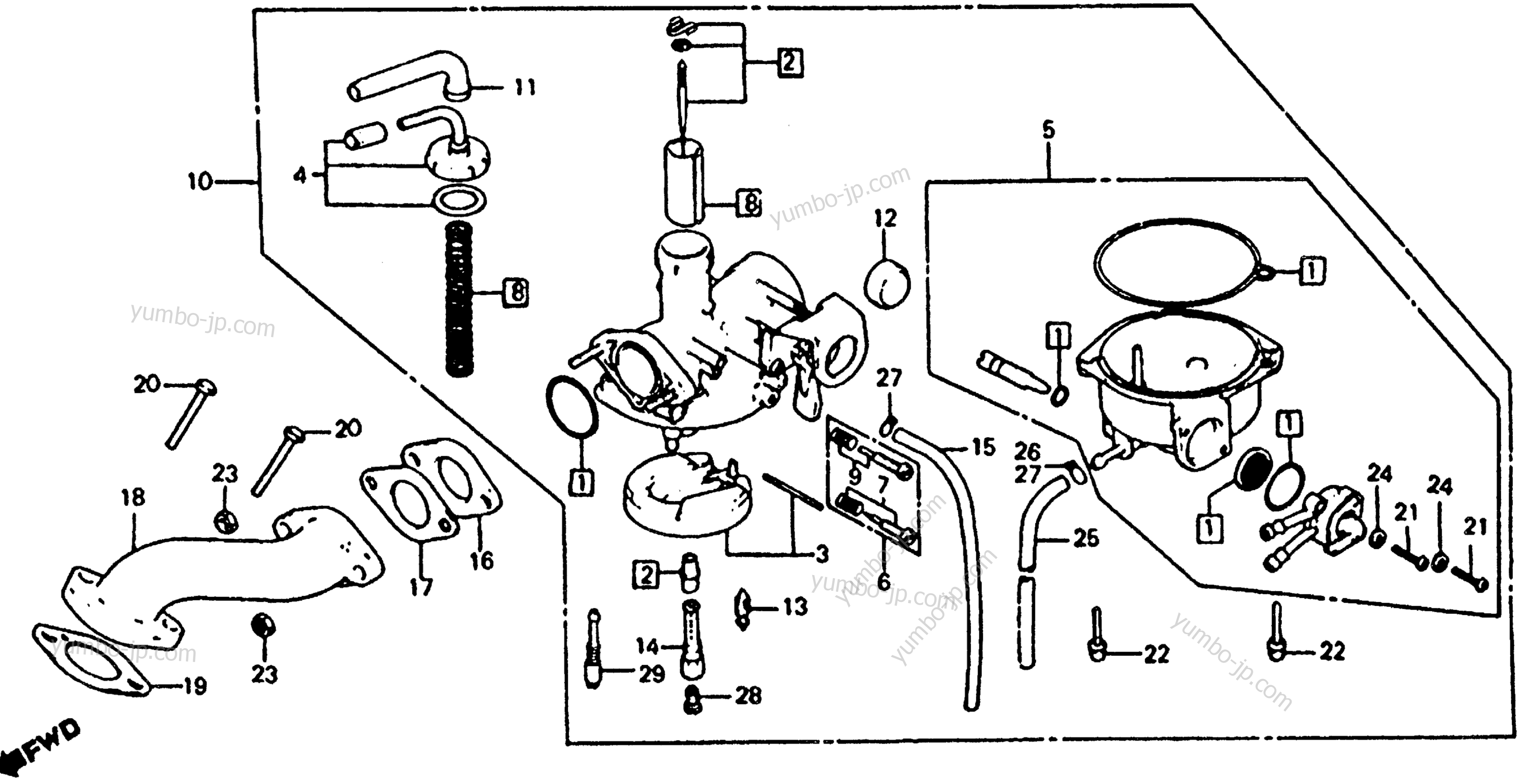 Карбюратор для квадроциклов HONDA ATC110 A 1983 г.