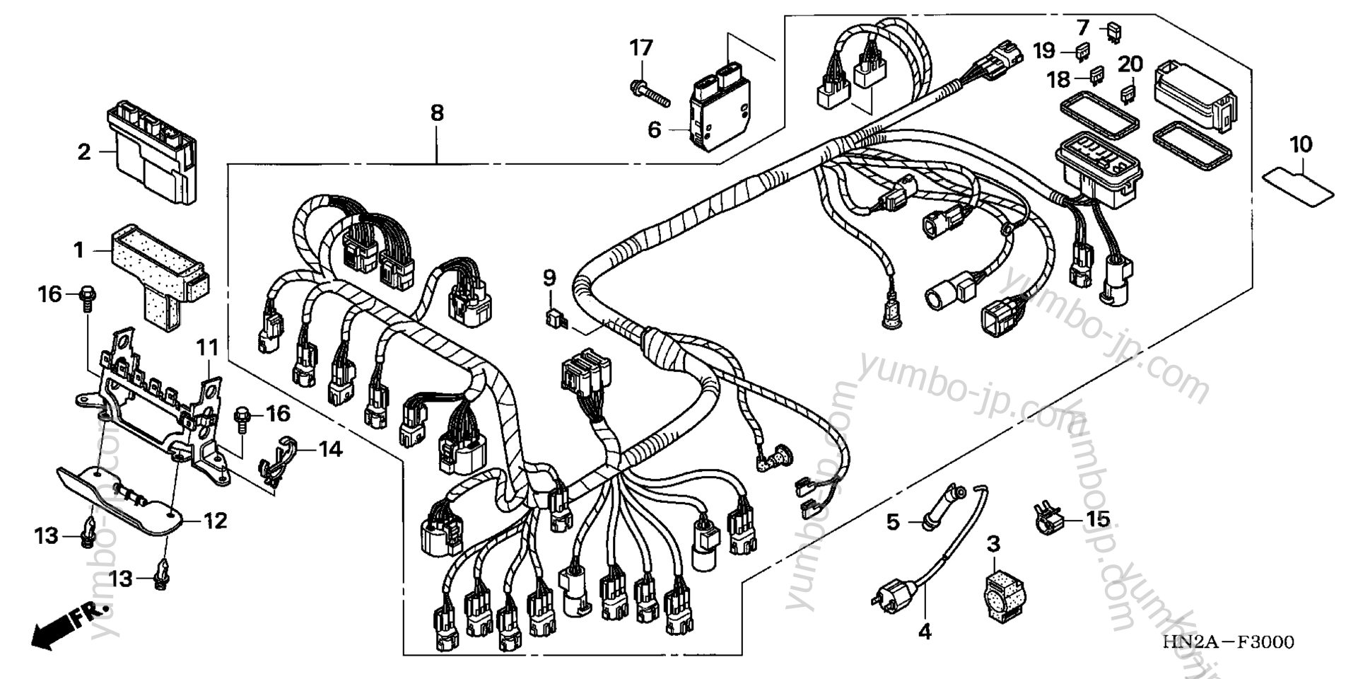 WIRE HARNESS for ATVs HONDA TRX500FGA A 2007 year