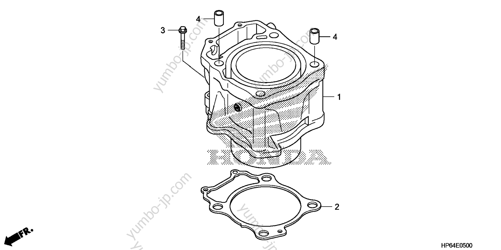 CYLINDER for ATVs HONDA TRX700XX 3A 2009 year