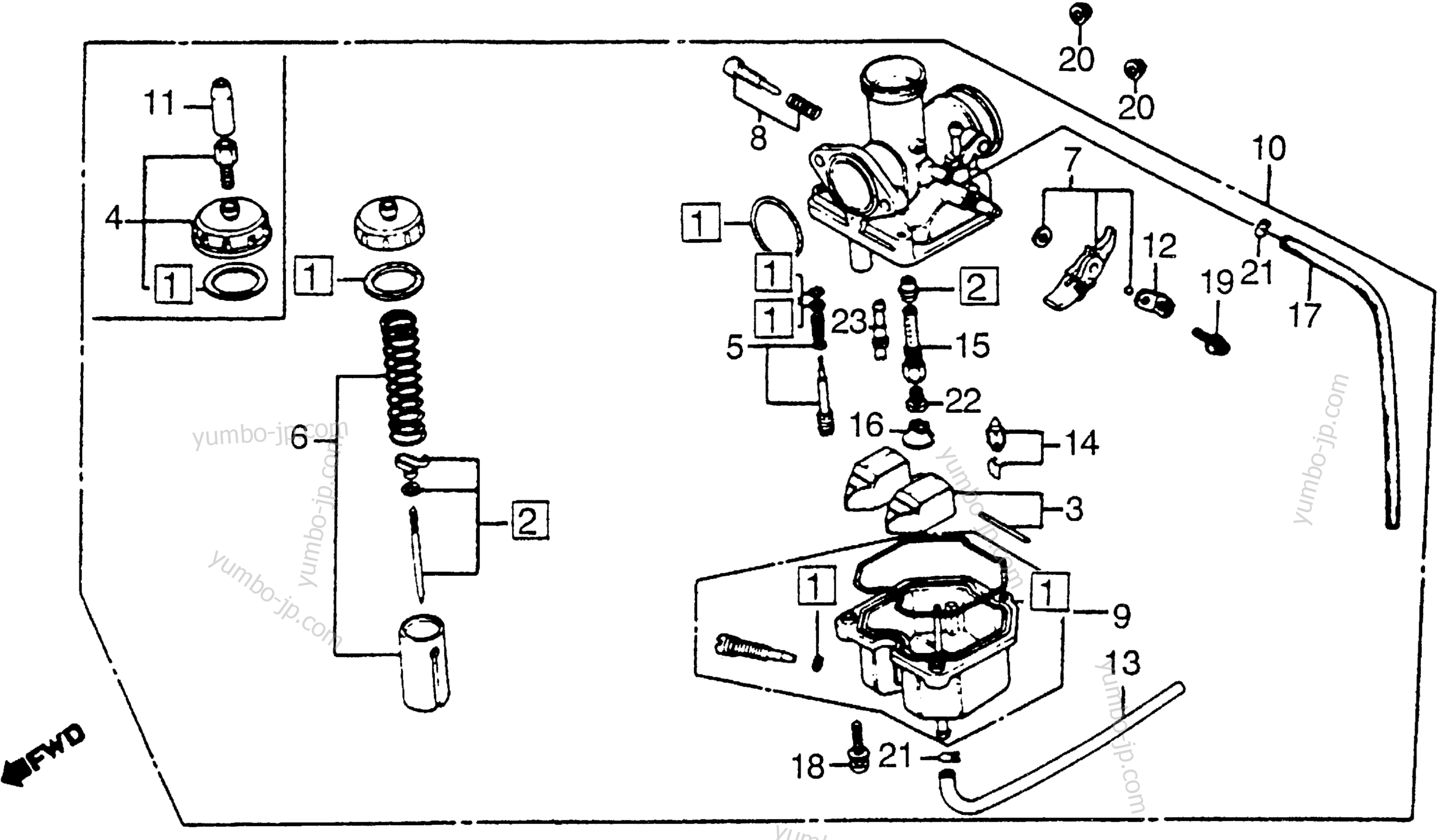 Карбюратор для квадроциклов HONDA ATC200S A 1986 г.
