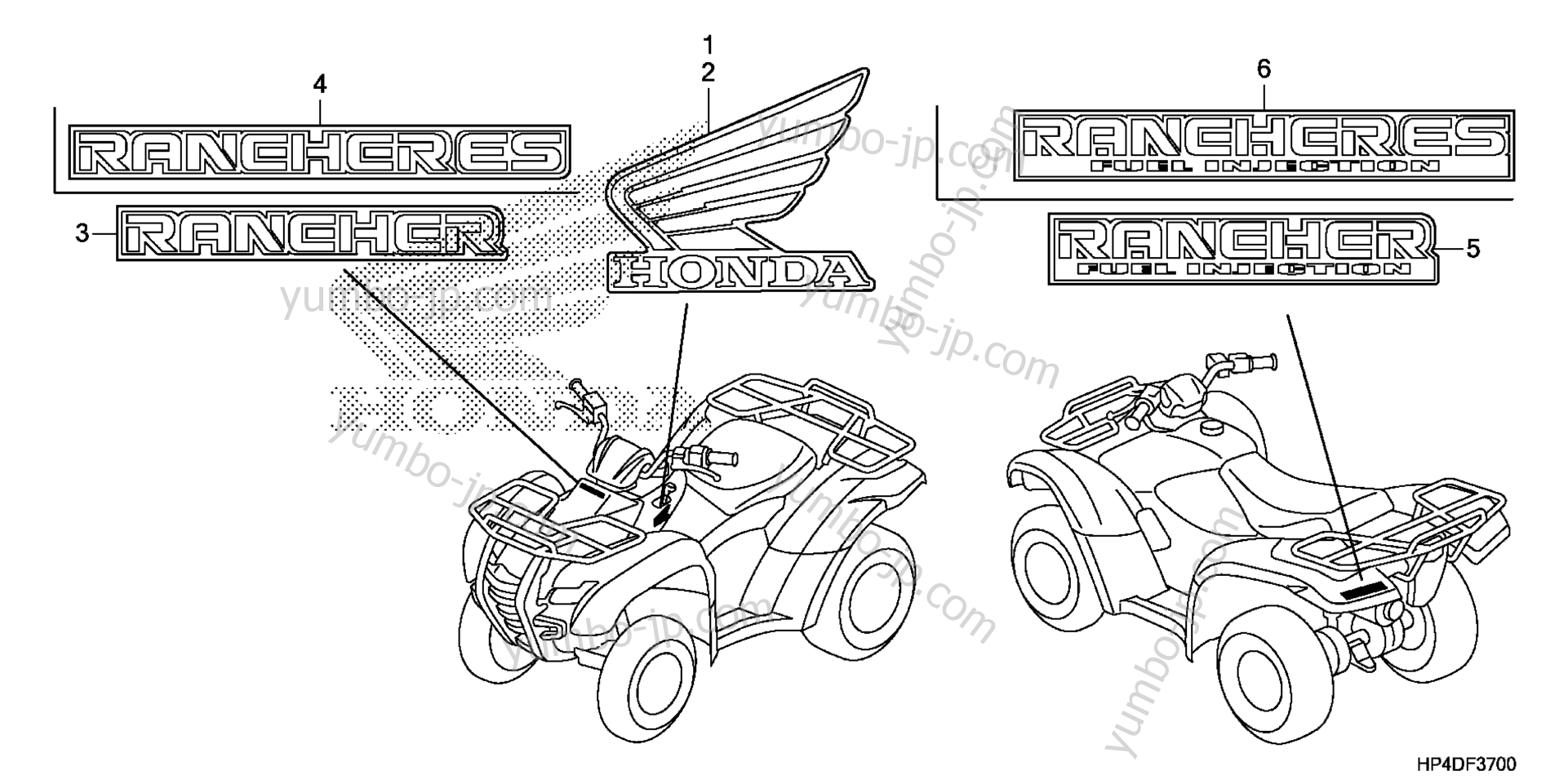 MARK (2WD) for ATVs HONDA TRX420TE AC 2013 year