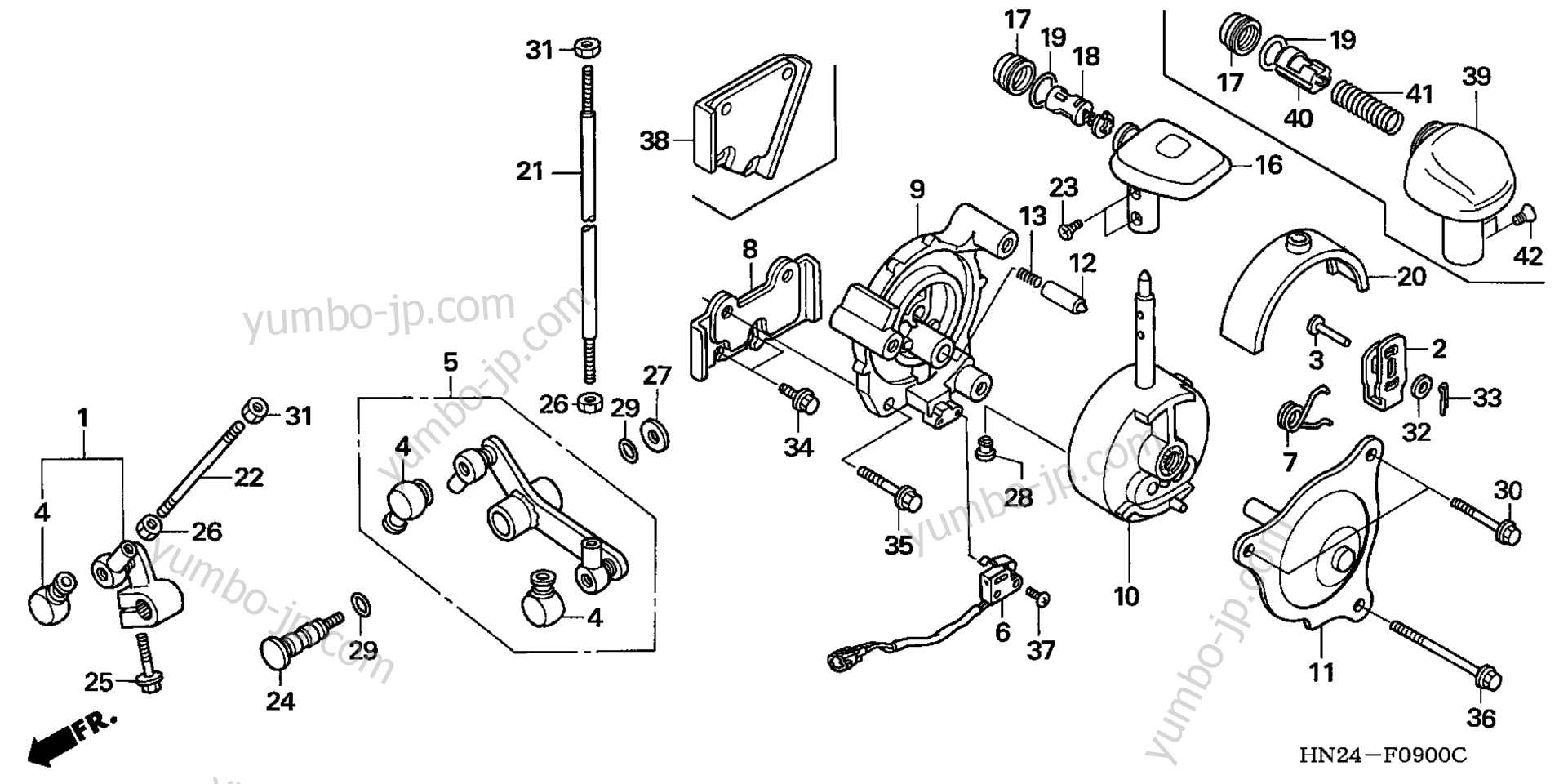 SELECT LEVER for ATVs HONDA TRX500FA A 2003 year