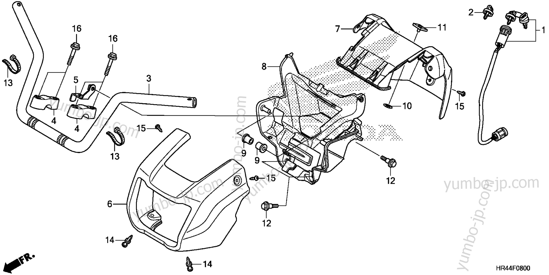 Румпель (рукоятка управления) для квадроциклов HONDA TRX500FE2 2AC 2014 г.