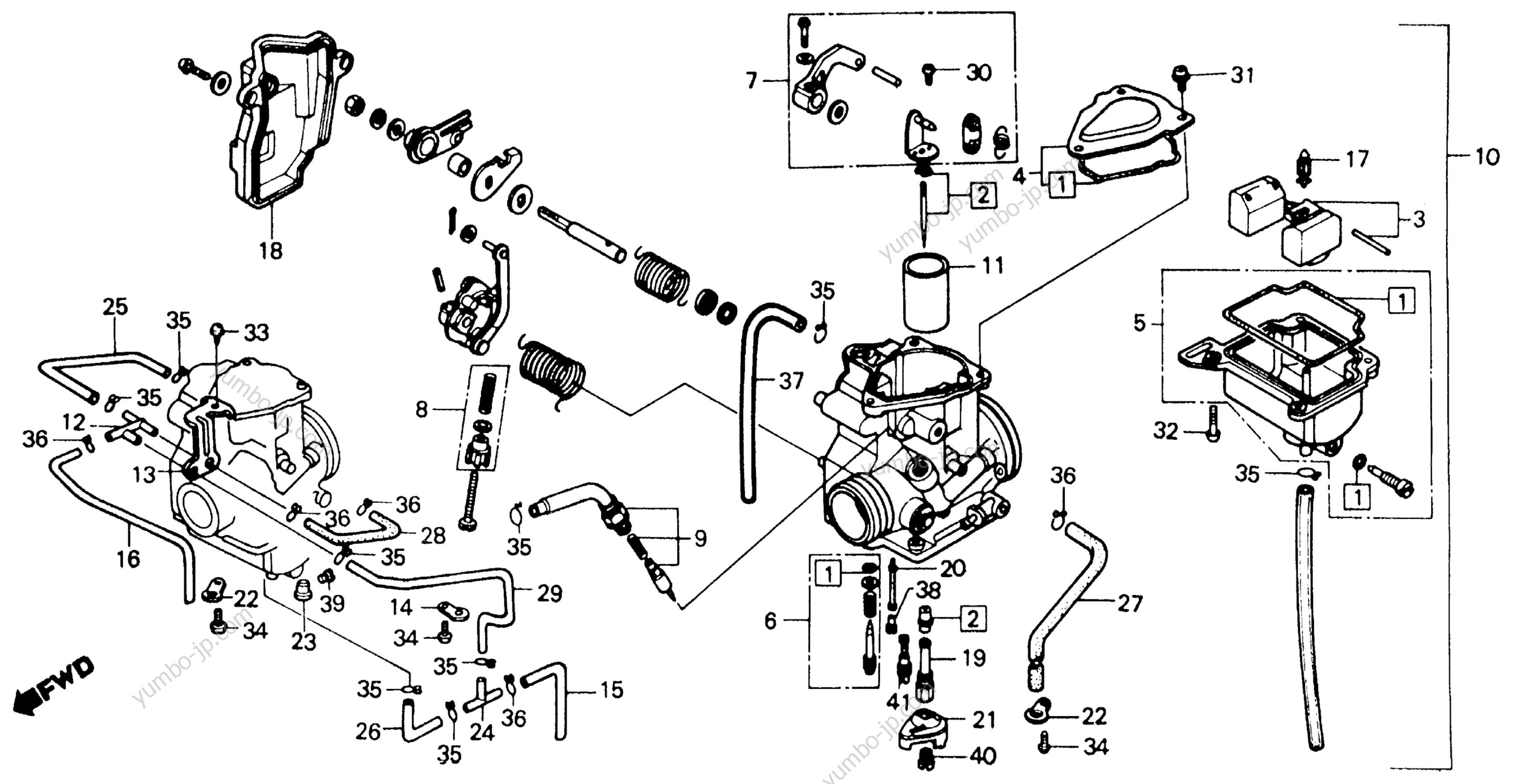 Карбюратор для квадроциклов HONDA ATC250ES A 1985 г.