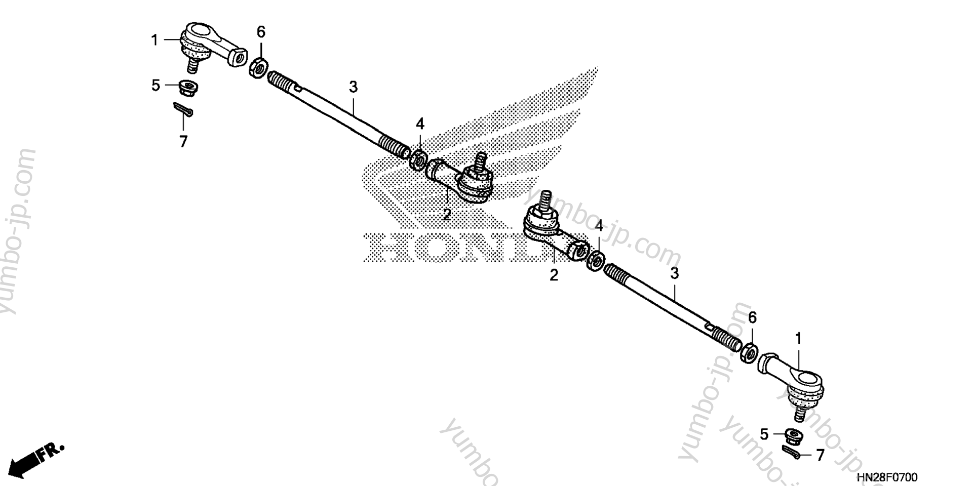 TIE ROD for ATVs HONDA TRX500FPA A 2011 year