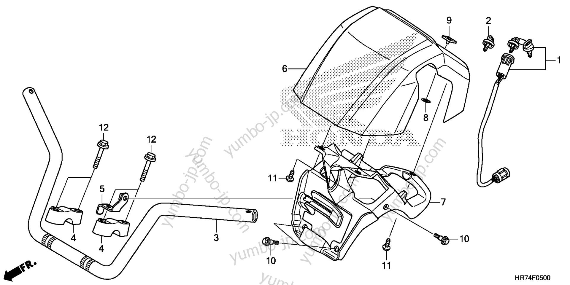 Румпель (рукоятка управления) для квадроциклов HONDA TRX420FA6 AC 2015 г.