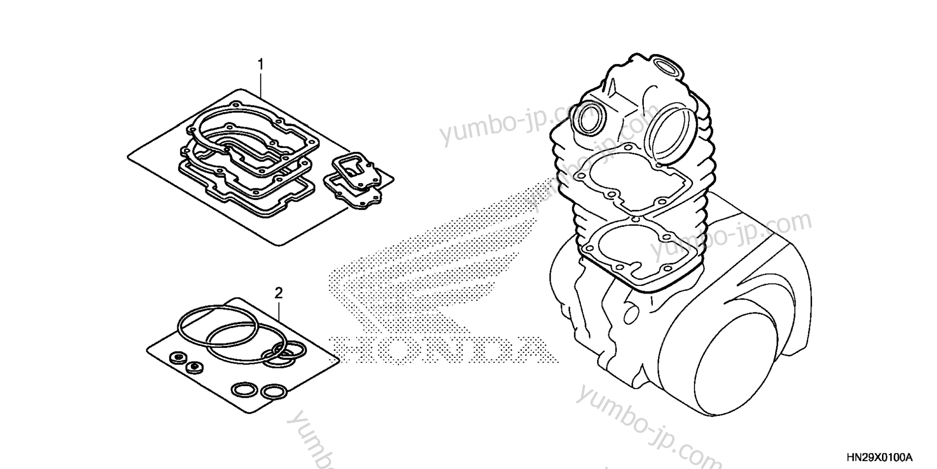 GASKET KIT A for ATVs HONDA TRX500FPA AC 2013 year