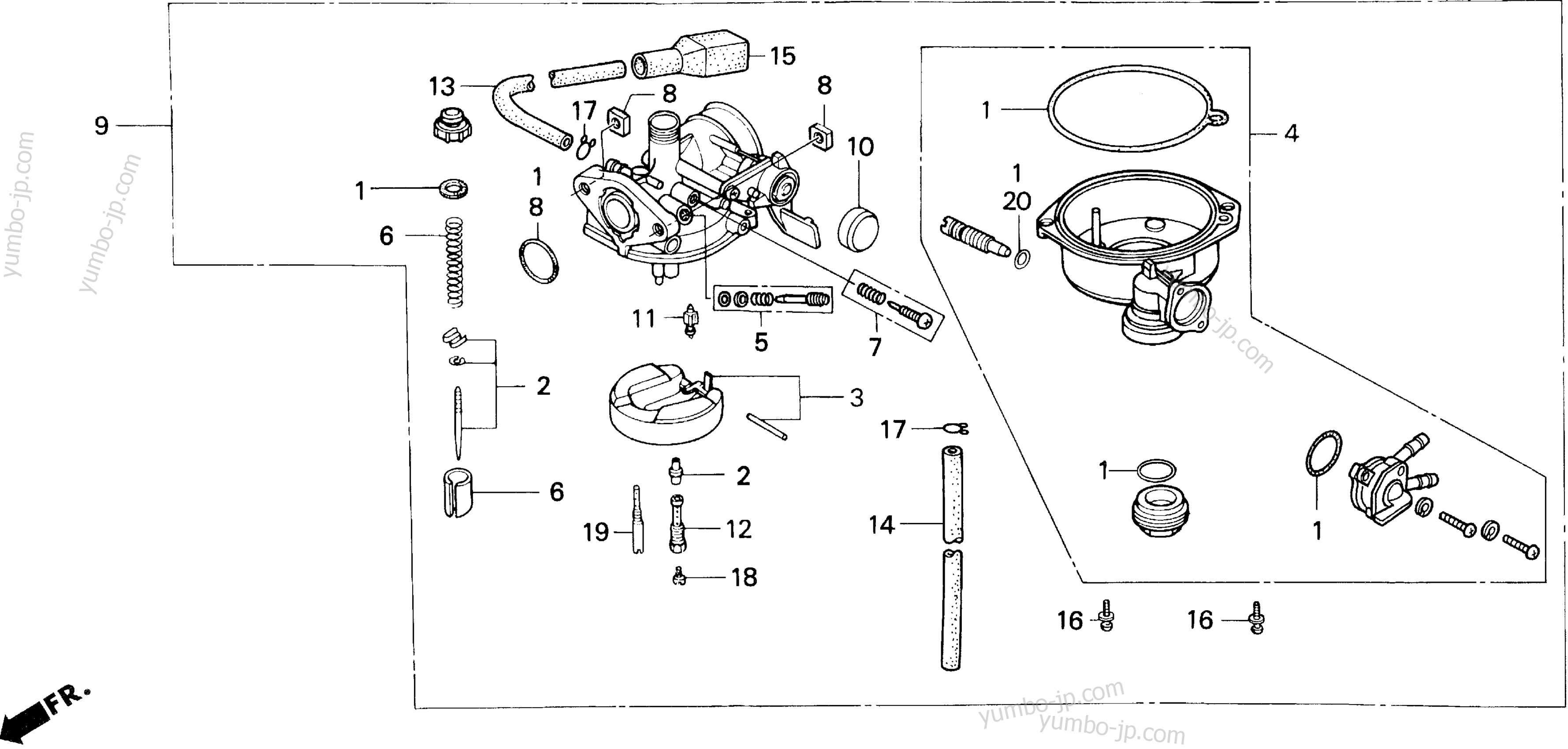 Карбюратор для квадроциклов HONDA TRX90 A 1997 г.