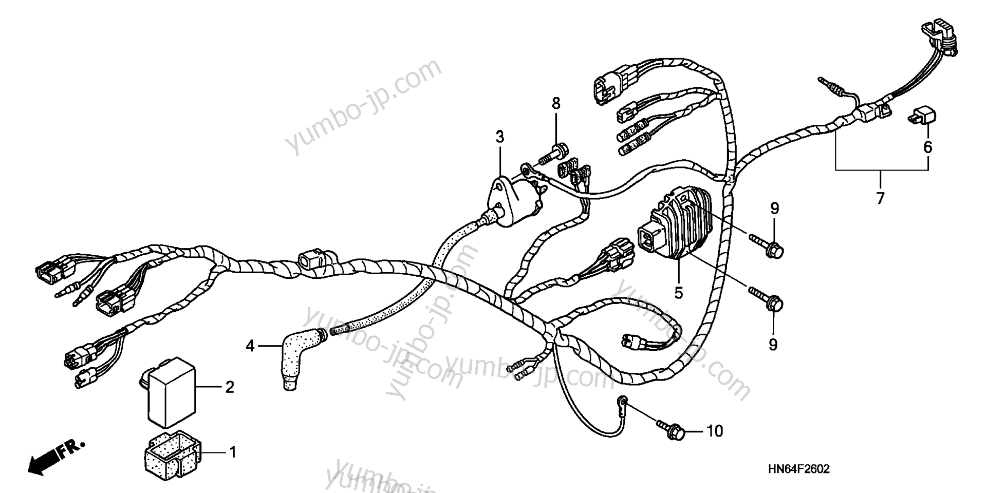 WIRE HARNESS ('08) for ATVs HONDA TRX250EX A 2008 year