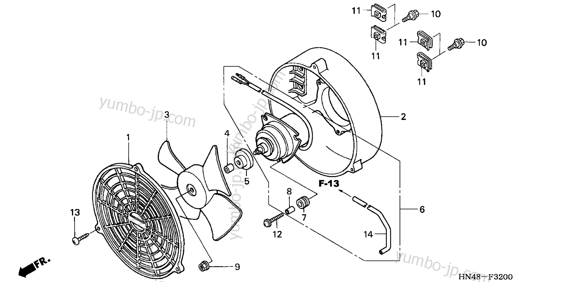 COOLING FAN for ATVs HONDA TRX350FM A 2005 year