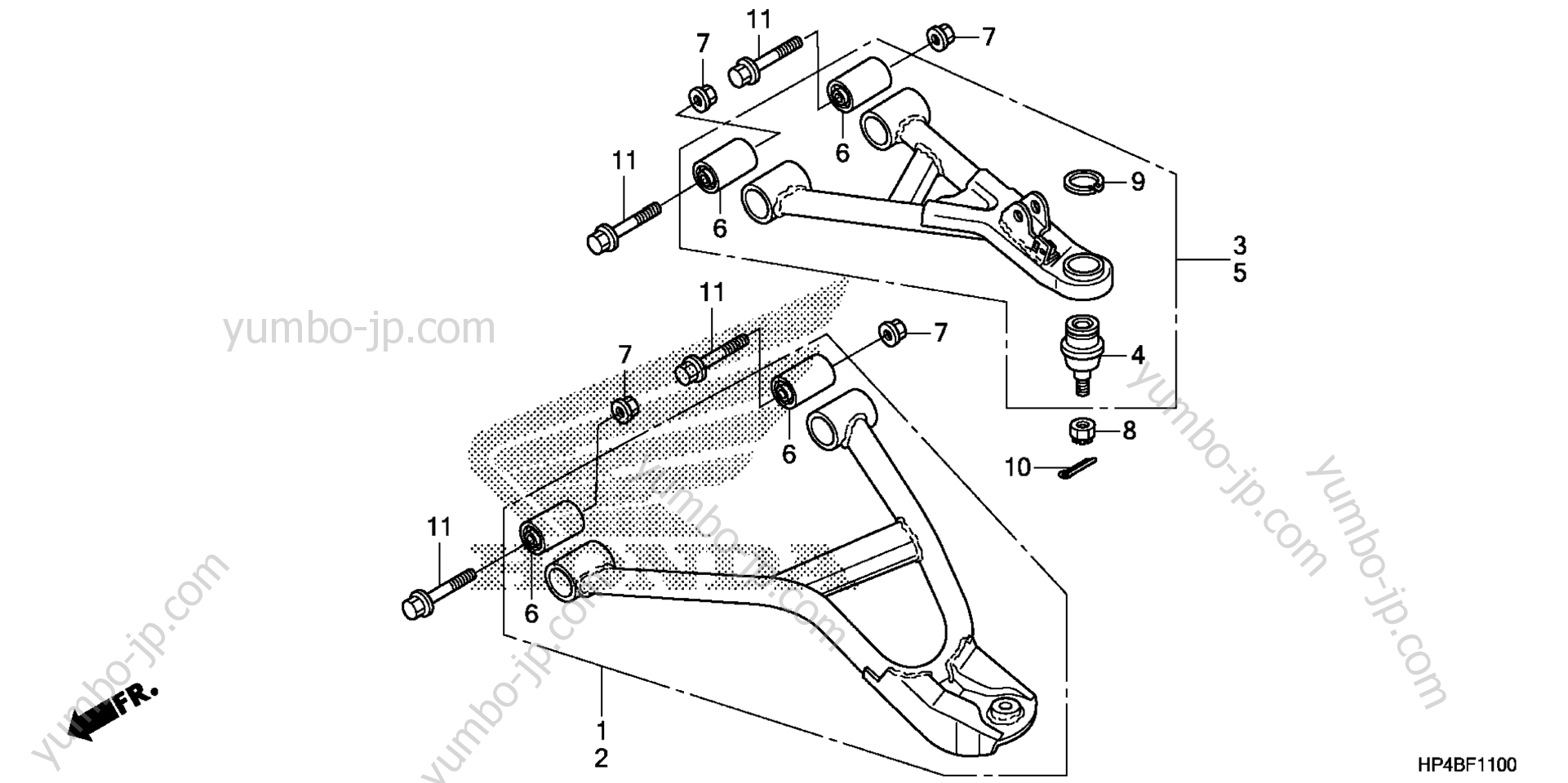 FRONT ARM (2WD) for ATVs HONDA TRX420TM A 2011 year