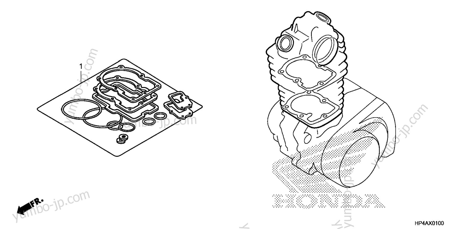 GASKET KIT A for ATVs HONDA TRX420FPM A 2010 year