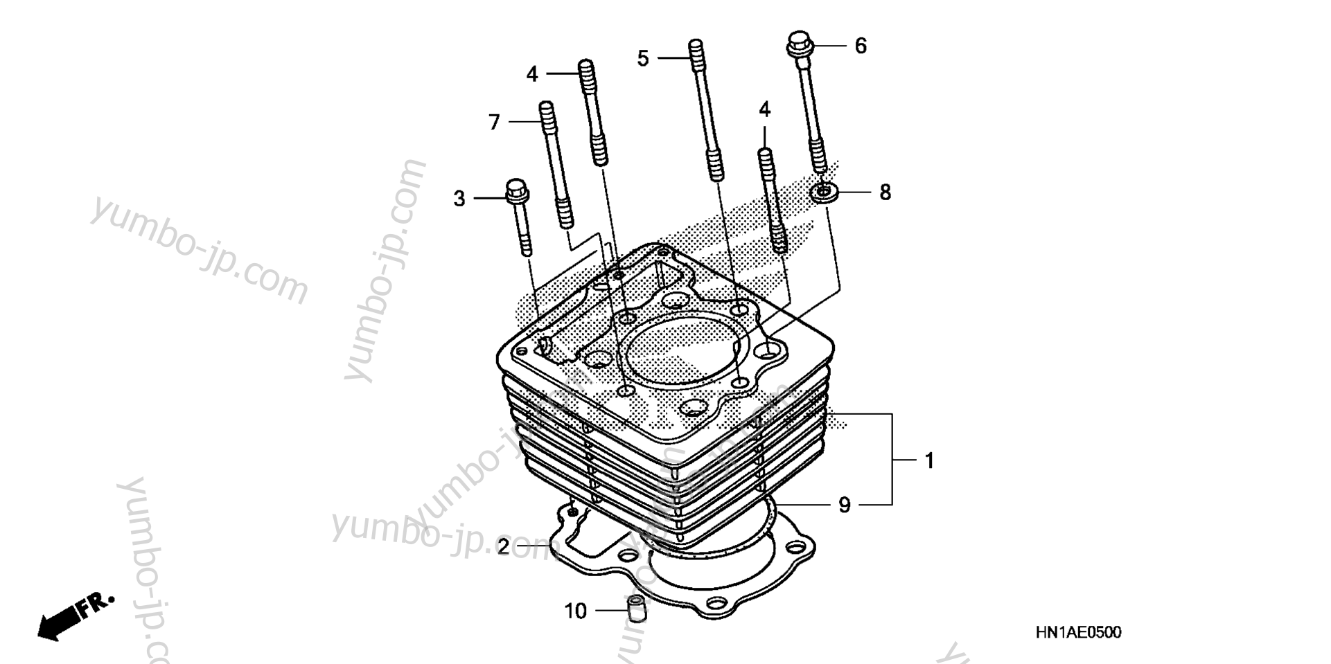 CYLINDER for ATVs HONDA TRX400X A 2009 year