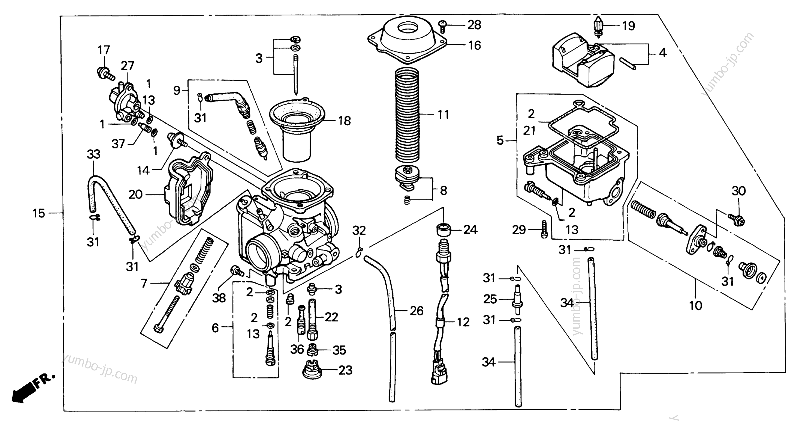 Карбюратор для квадроциклов HONDA TRX450ES AM 1998 г.