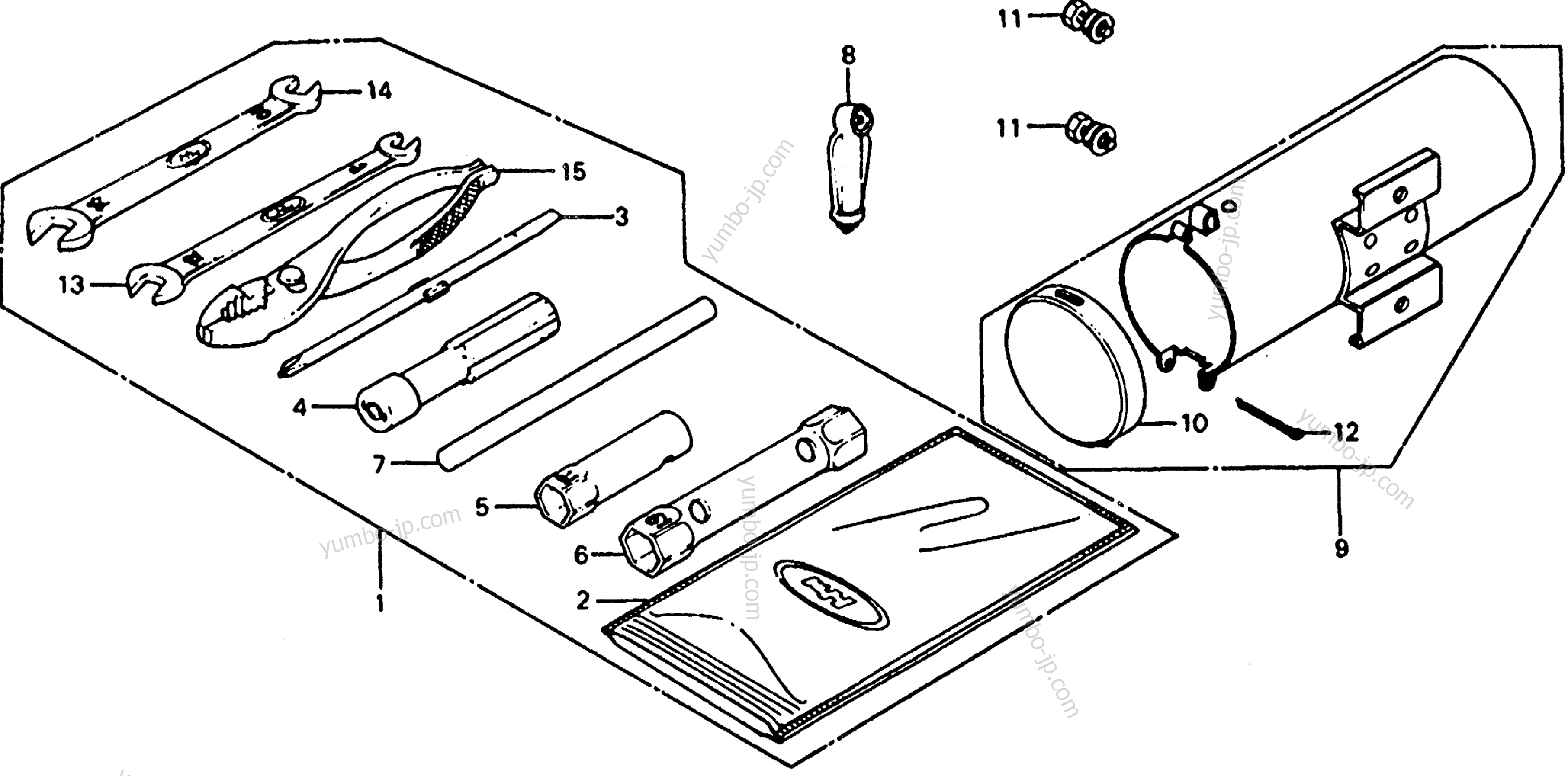 Набор инструментов для квадроциклов HONDA ATC110 A 1979 г.