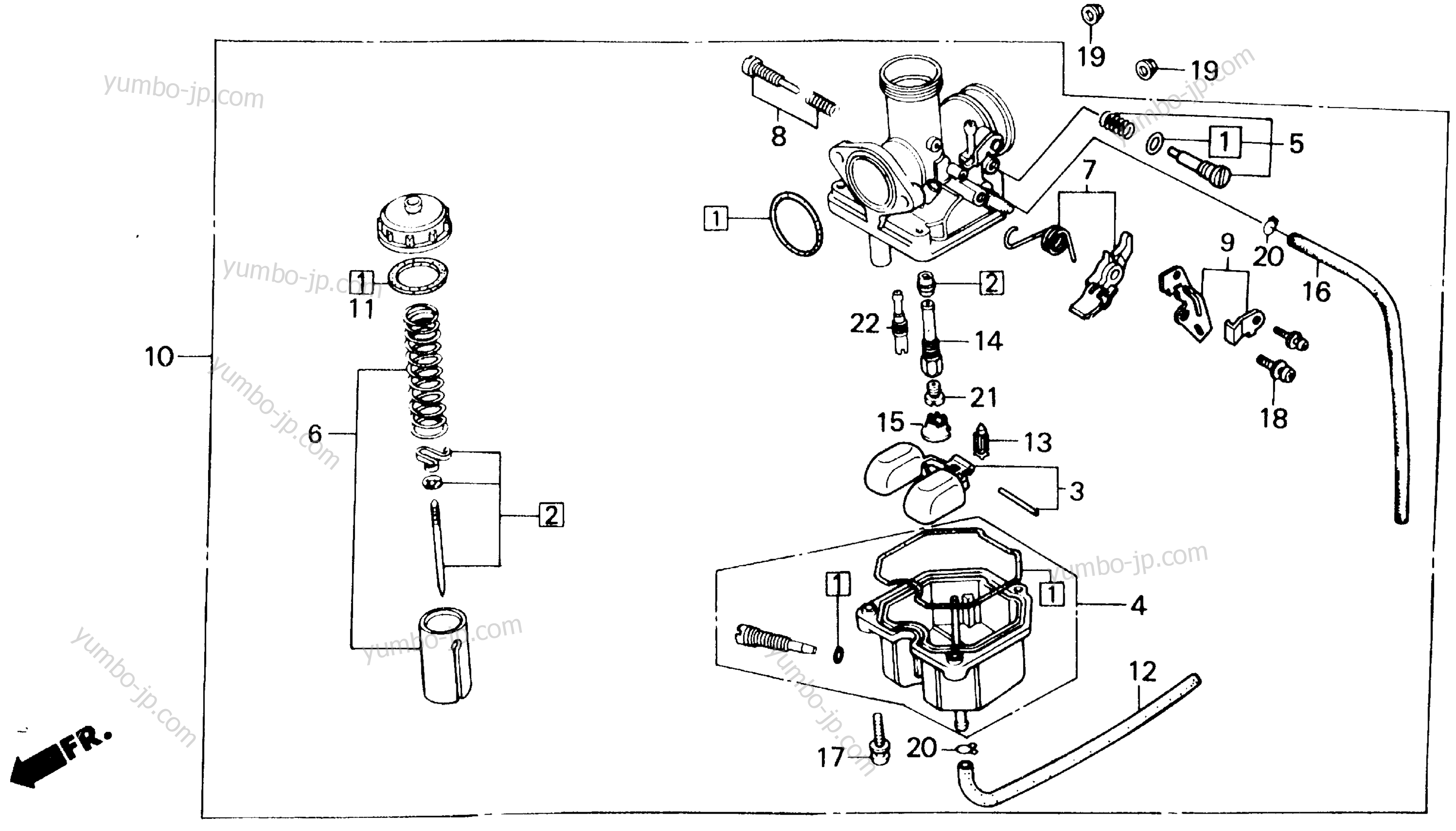 Карбюратор для квадроциклов HONDA TRX200SX A 1987 г.