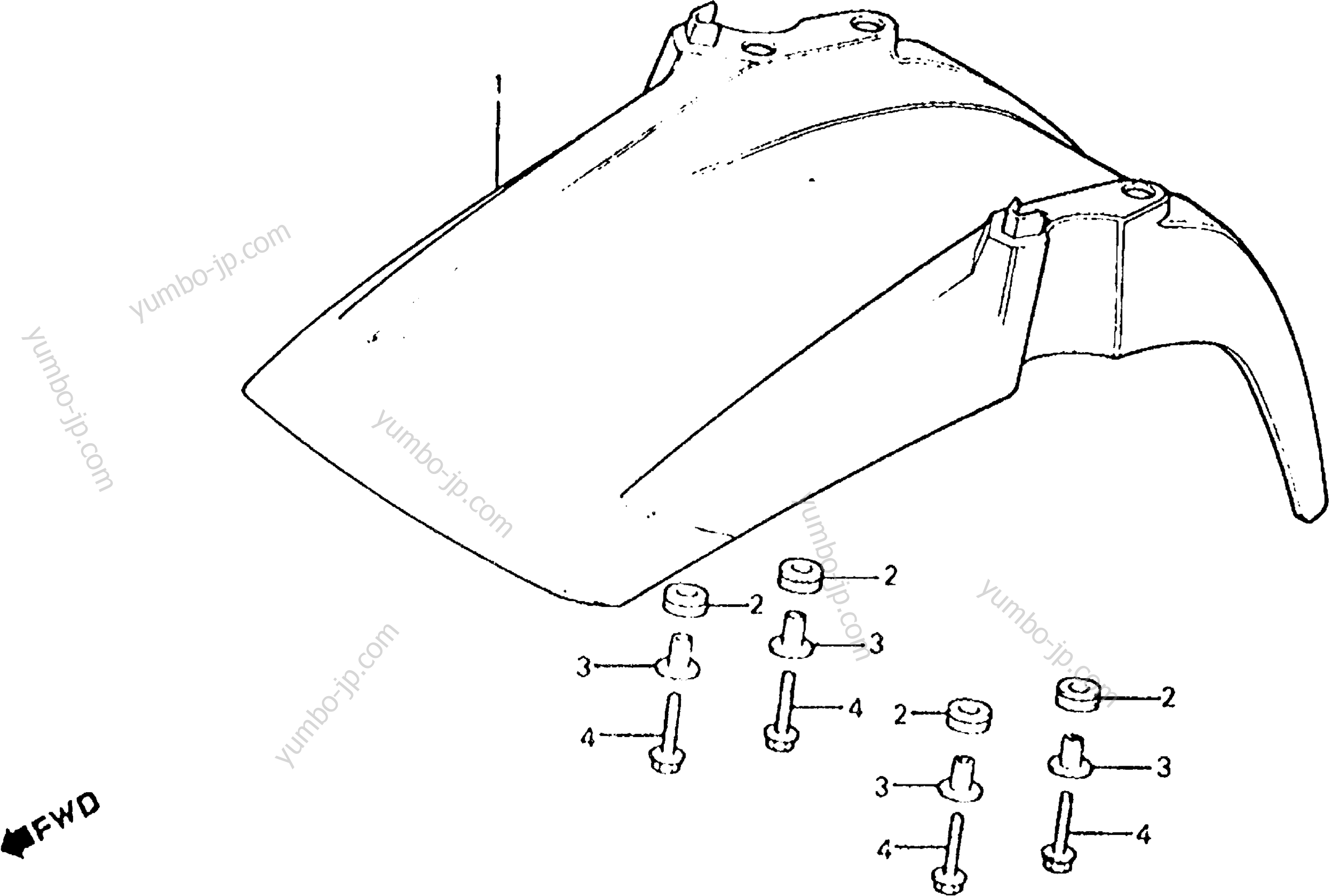 FRONT FENDER for ATVs HONDA ATC250R A 1981 year