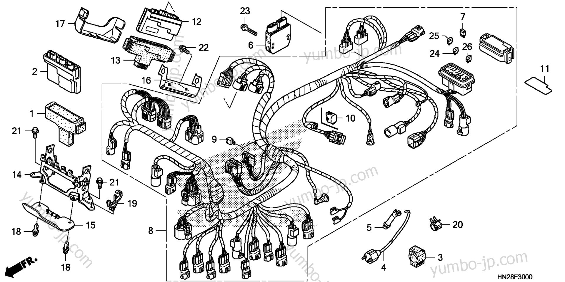 WIRE HARNESS for ATVs HONDA TRX500FPA A 2011 year