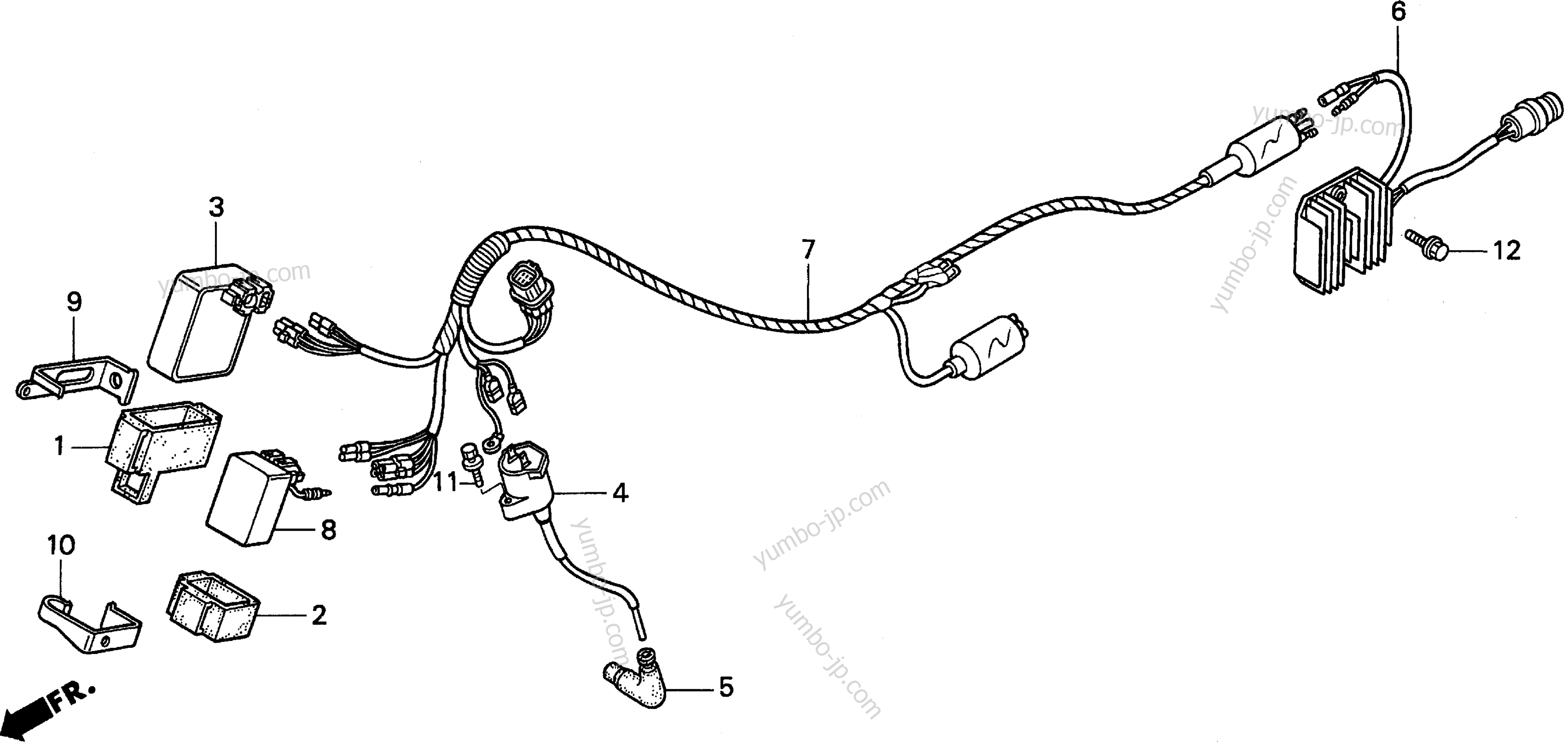 WIRE HARNESS for ATVs HONDA TRX300EX AN 1998 year