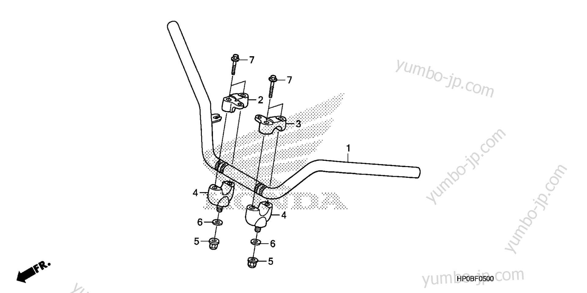 Румпель (рукоятка управления) для квадроциклов HONDA TRX500FPE A 2011 г.