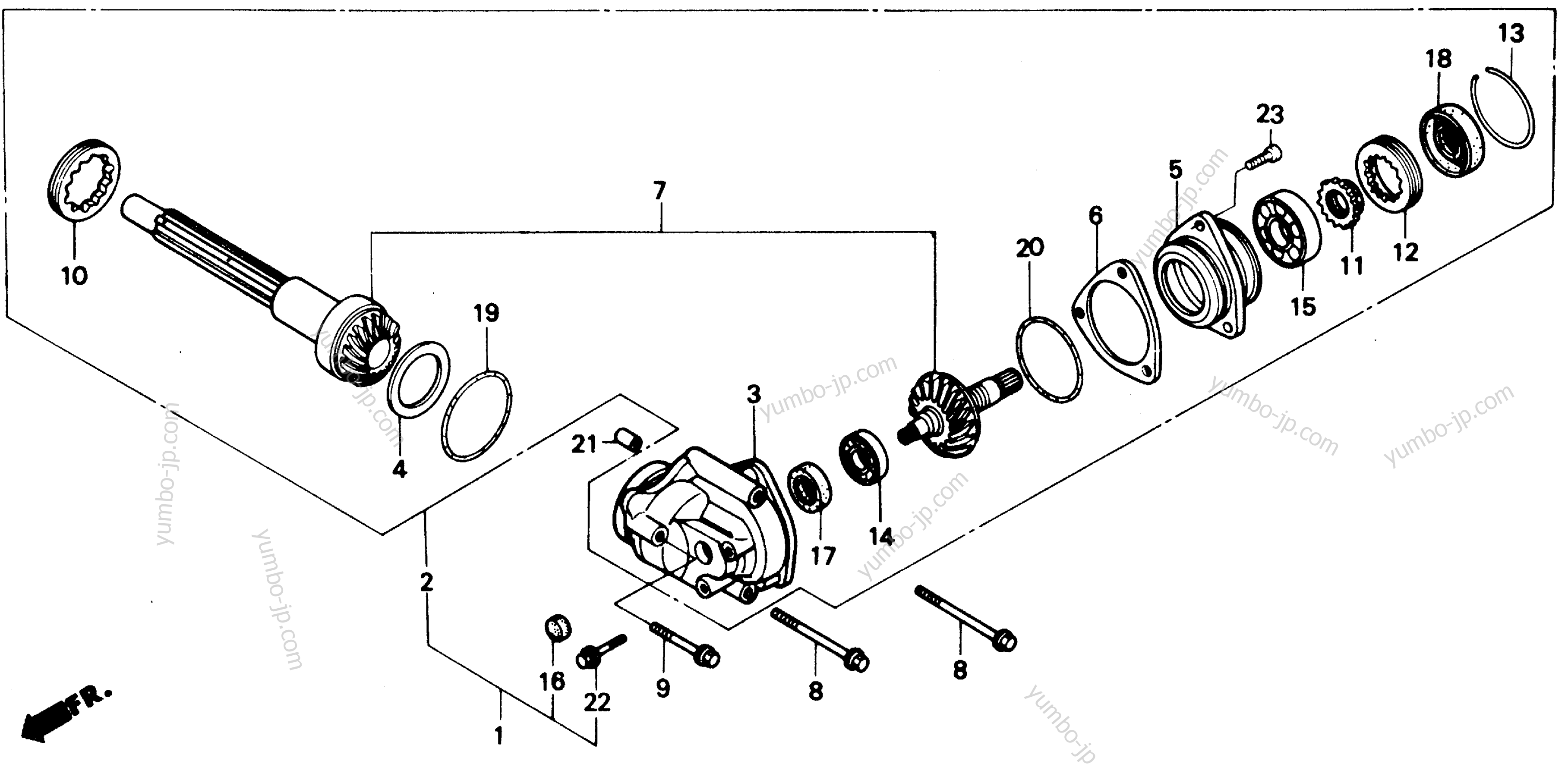 SIDE GEAR CASE для квадроциклов HONDA TRX300FW AN 1991 г.