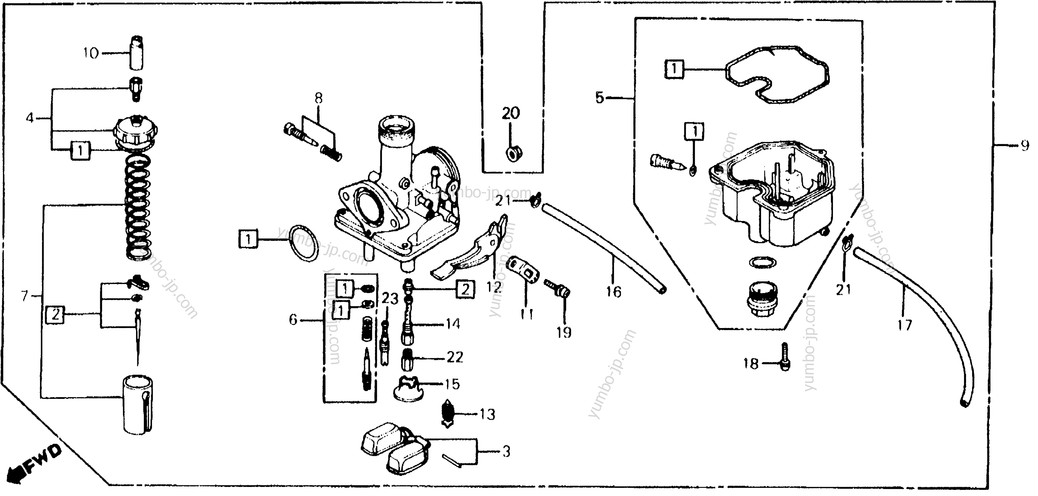 Карбюратор для квадроциклов HONDA ATC200X A 1985 г.