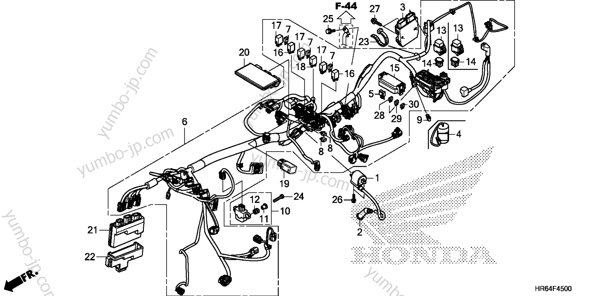 Проводка для квадроциклов HONDA TRX500FA5 AC 2015 г.