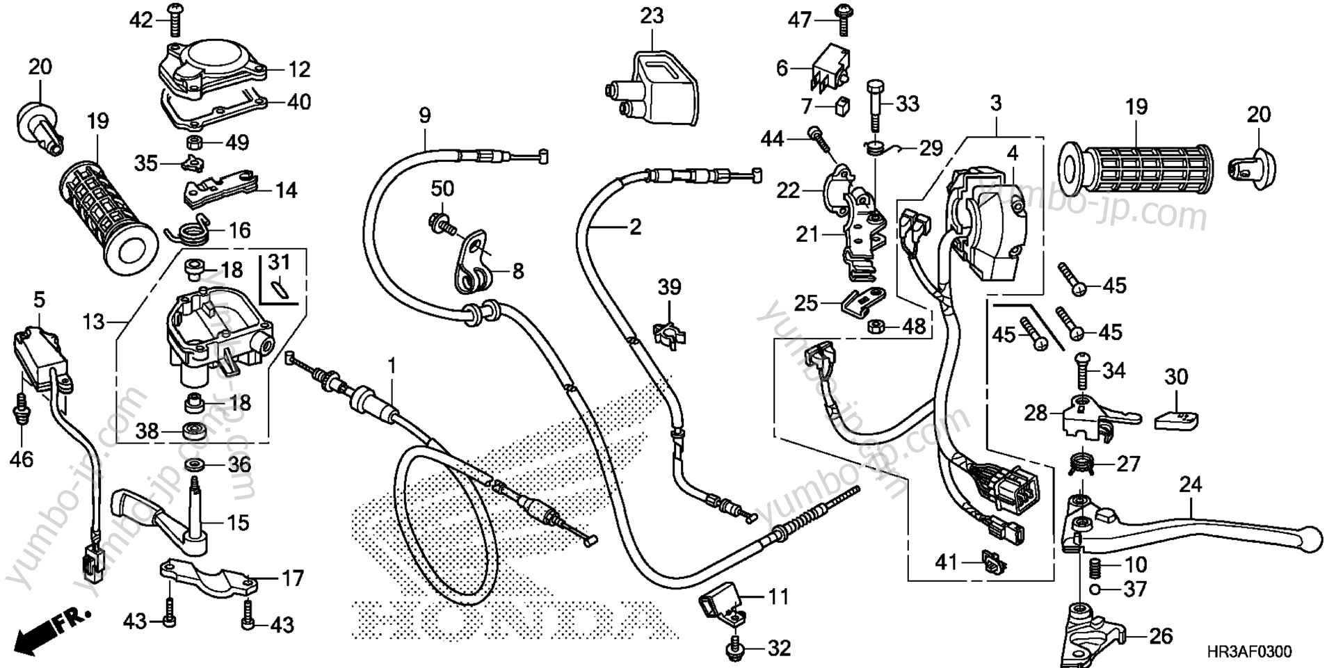 SWITCH / CABLE / HANDLE LEVER для квадроциклов HONDA TRX420FA1 AC 2015 г.
