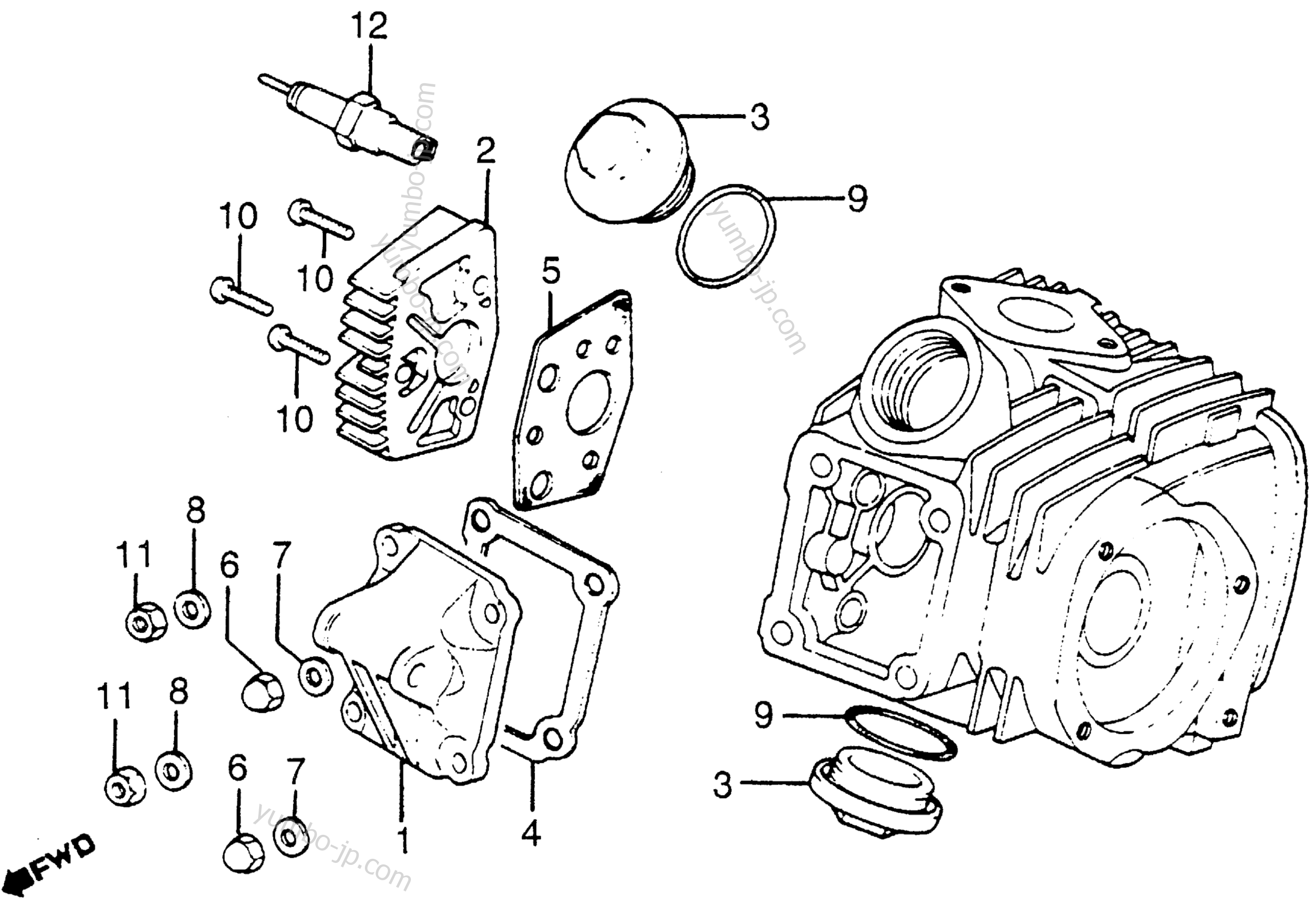 CYLINDER HEAD COVER for ATVs HONDA ATC125M A 1985 year