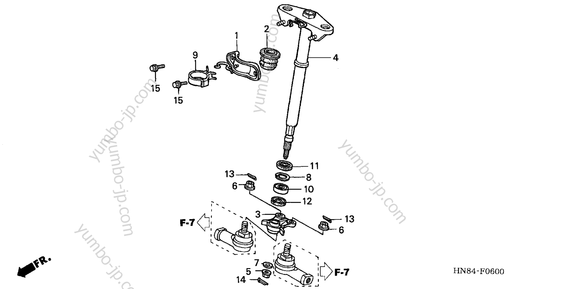 STEERING SHAFT for ATVs HONDA TRX650FA A 2003 year