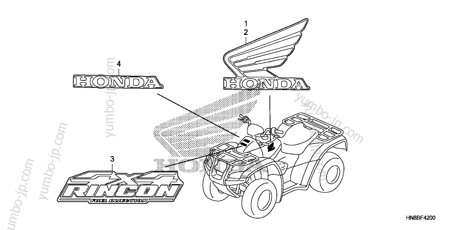 MARK for ATVs HONDA TRX680FA AC 2013 year