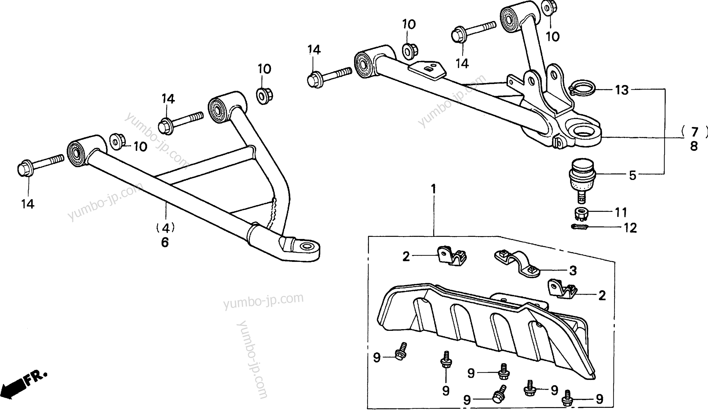 FRONT ARM for ATVs HONDA TRX300FW A 1998 year