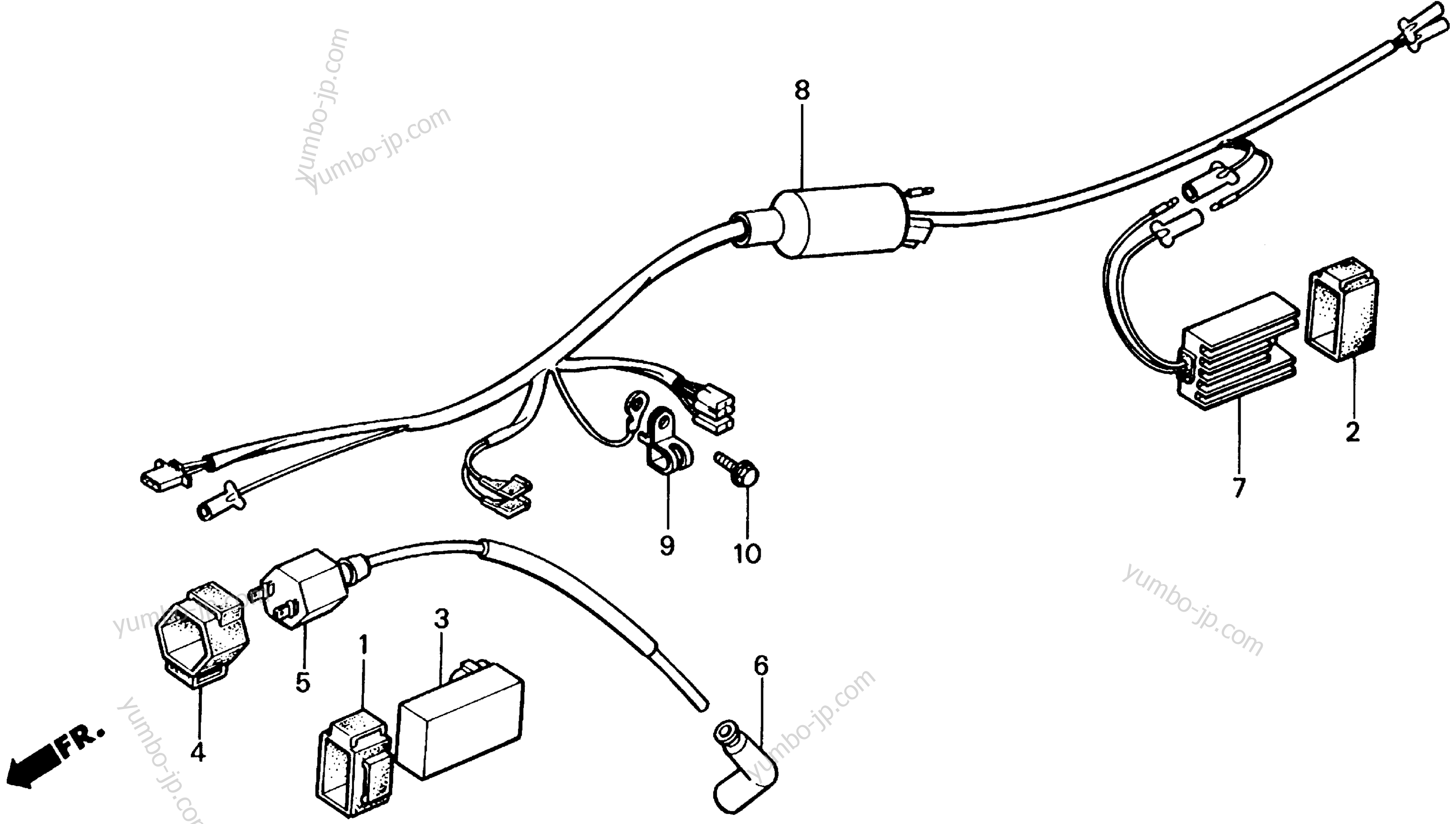 WIRE HARNESS for ATVs HONDA ATC200X A 1987 year