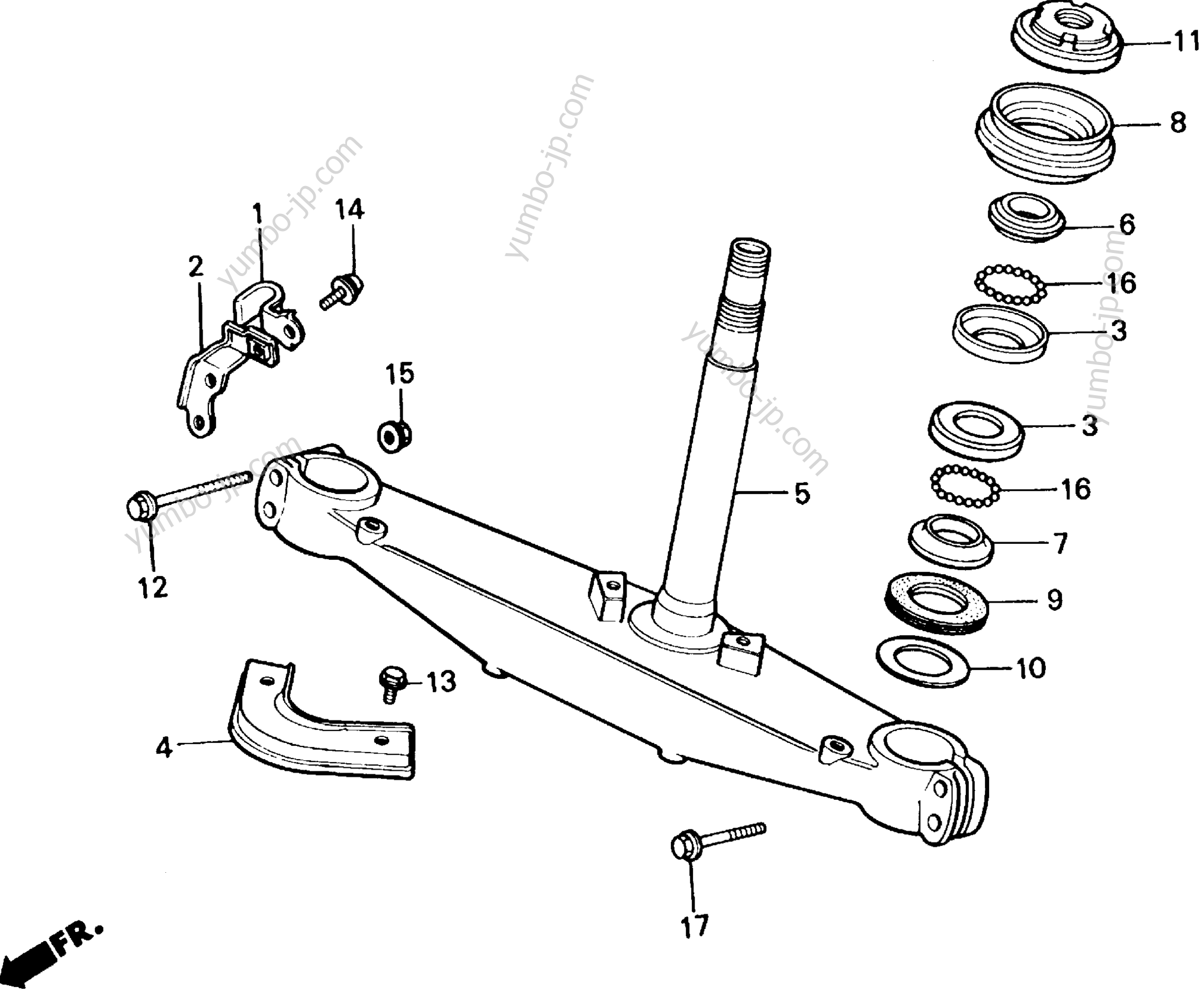 STEERING STEM for ATVs HONDA ATC200X A 1986 year