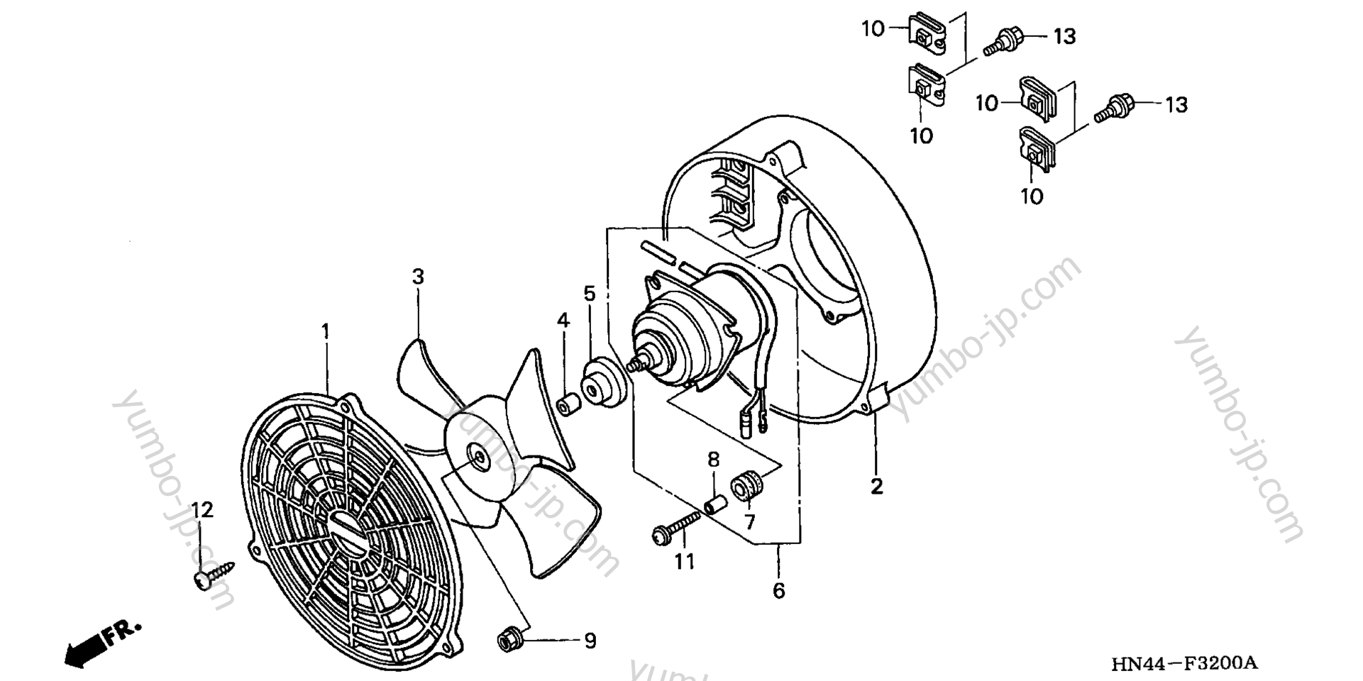 COOLING FAN for ATVs HONDA TRX350FE A 2000 year