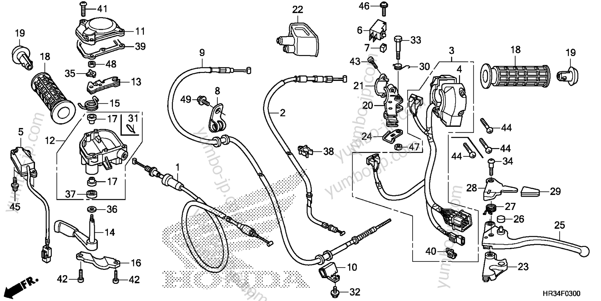 SWITCH / CABLE для квадроциклов HONDA TRX420FA2 2AC 2014 г.