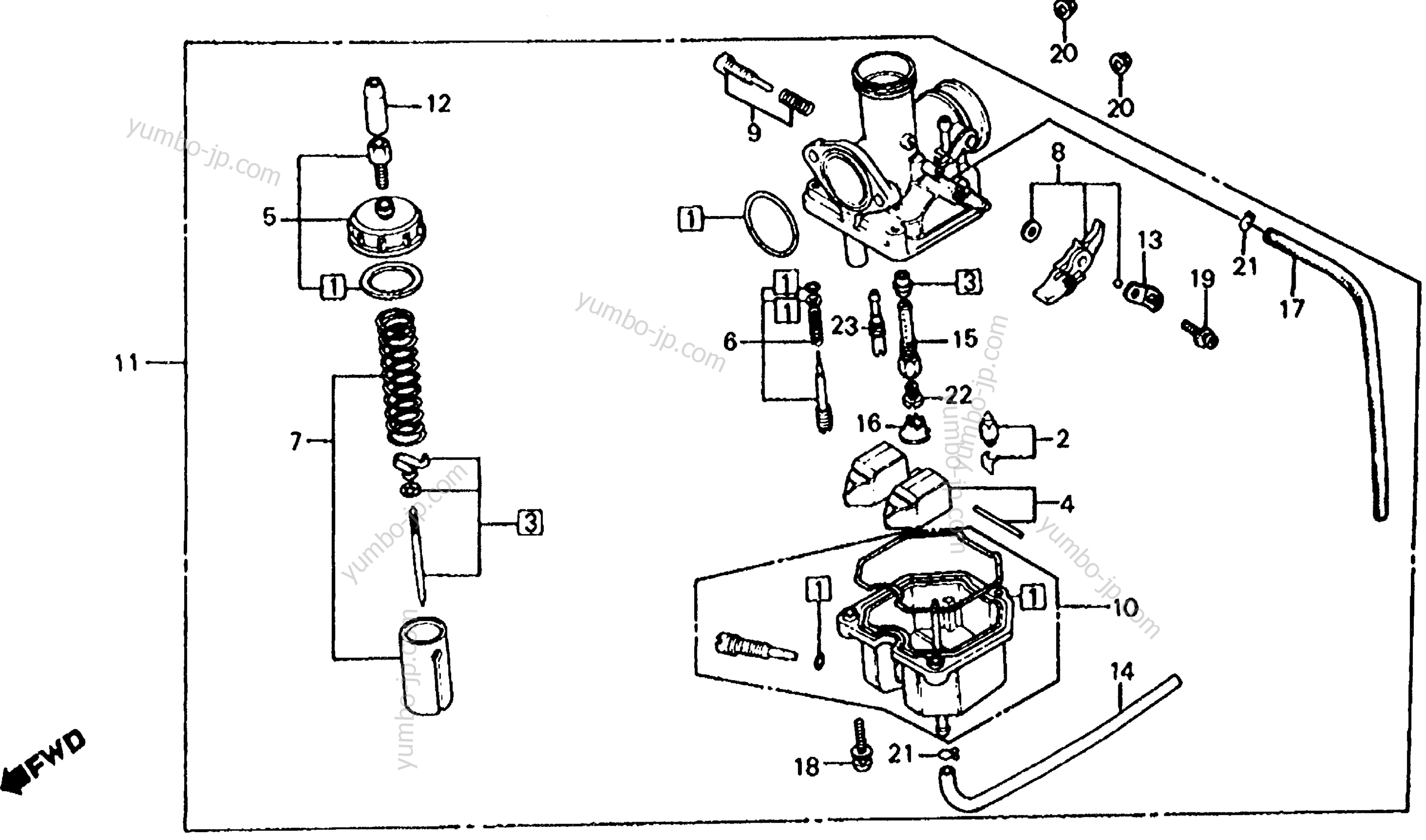 Карбюратор для квадроциклов HONDA ATC200 A 1983 г.