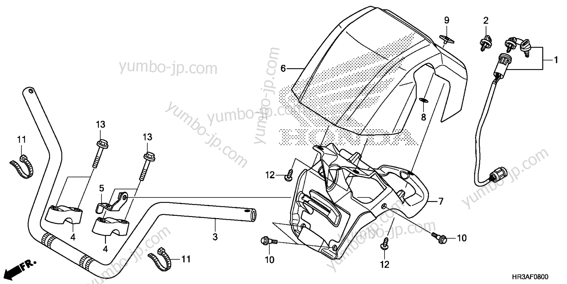 Румпель (рукоятка управления) для квадроциклов HONDA TRX420TM1 AC 2015 г.