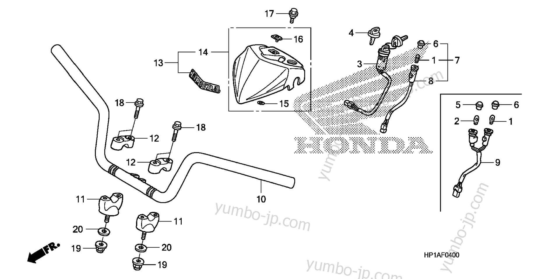 Румпель (рукоятка управления) для квадроциклов HONDA TRX450ER AC 2014 г.