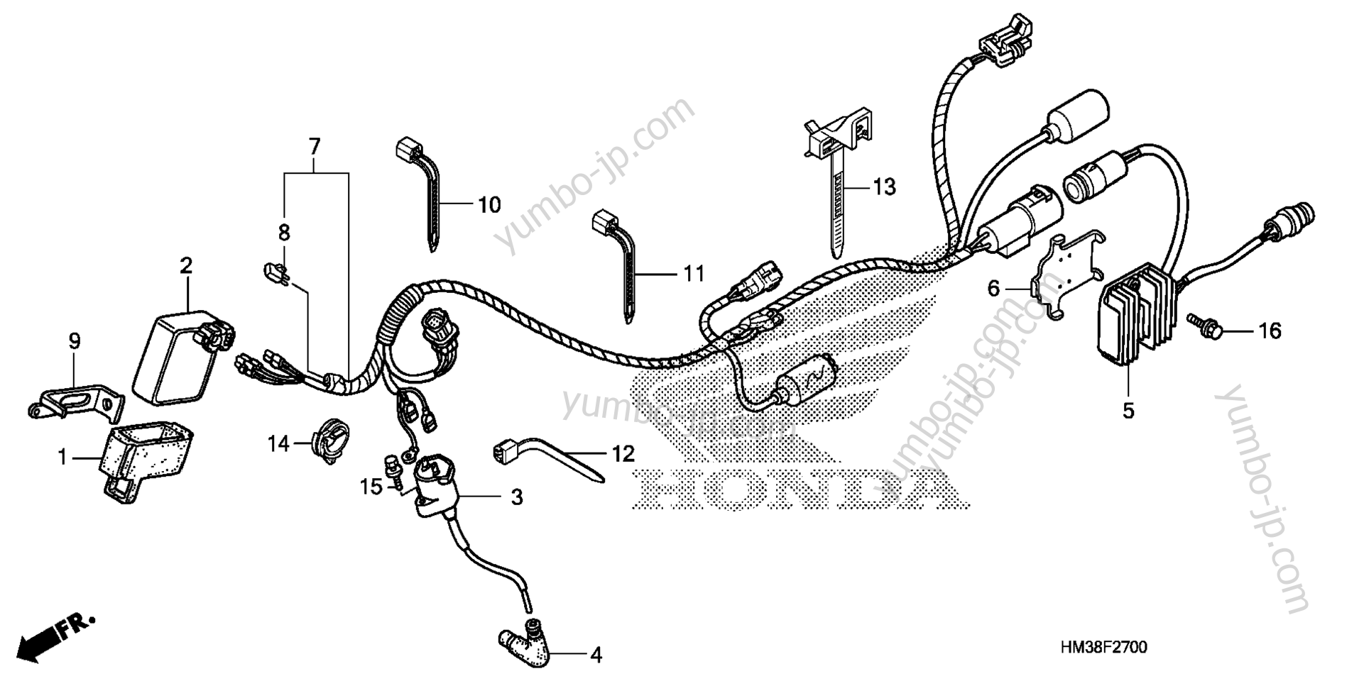 WIRE HARNESS for ATVs HONDA TRX300X A 2009 year