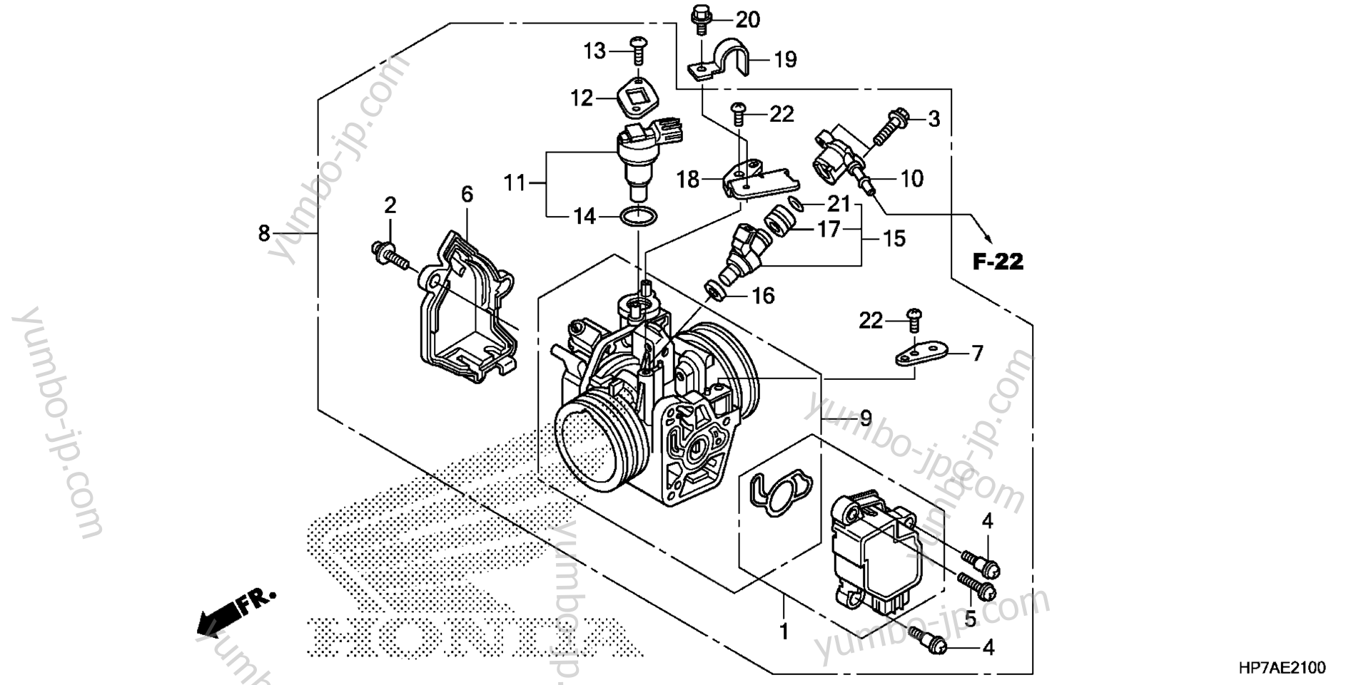 Дросельная заслонка для квадроциклов HONDA TRX420FA 2A 2012 г.