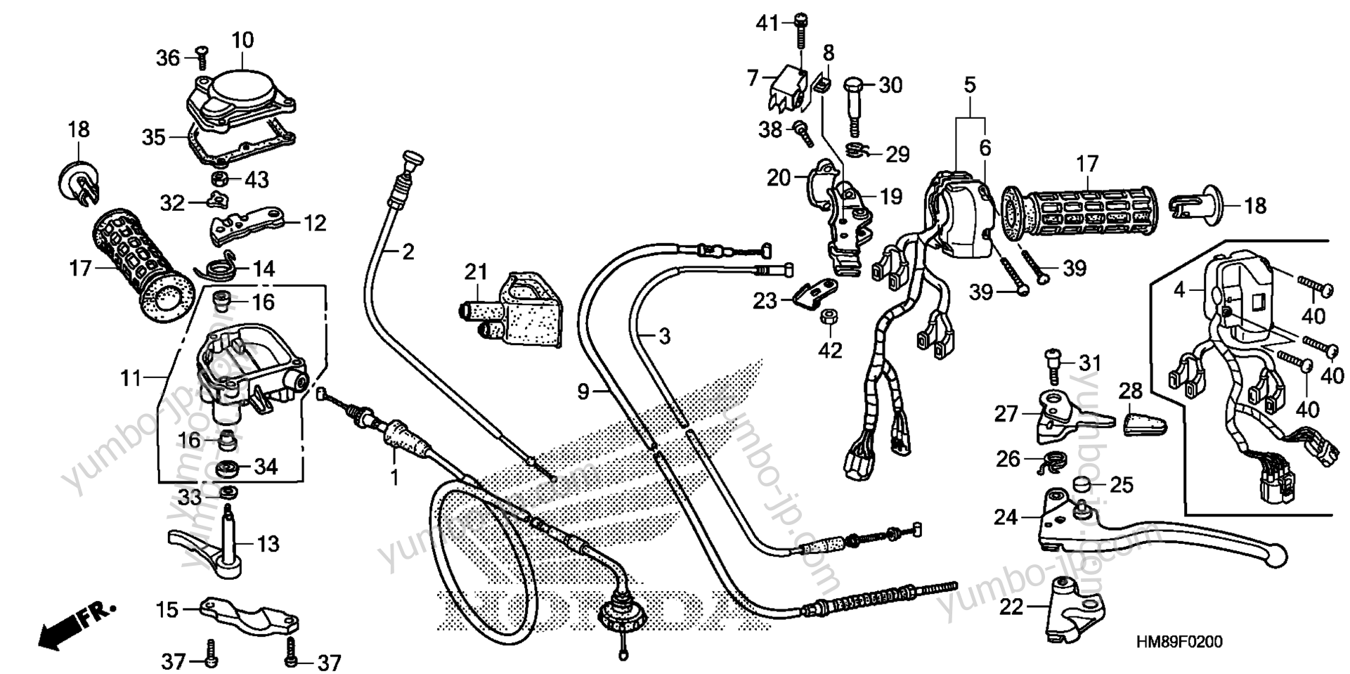 HANDLE LEVER / SWITCH / CABLE for ATVs HONDA TRX250TM A 2012 year