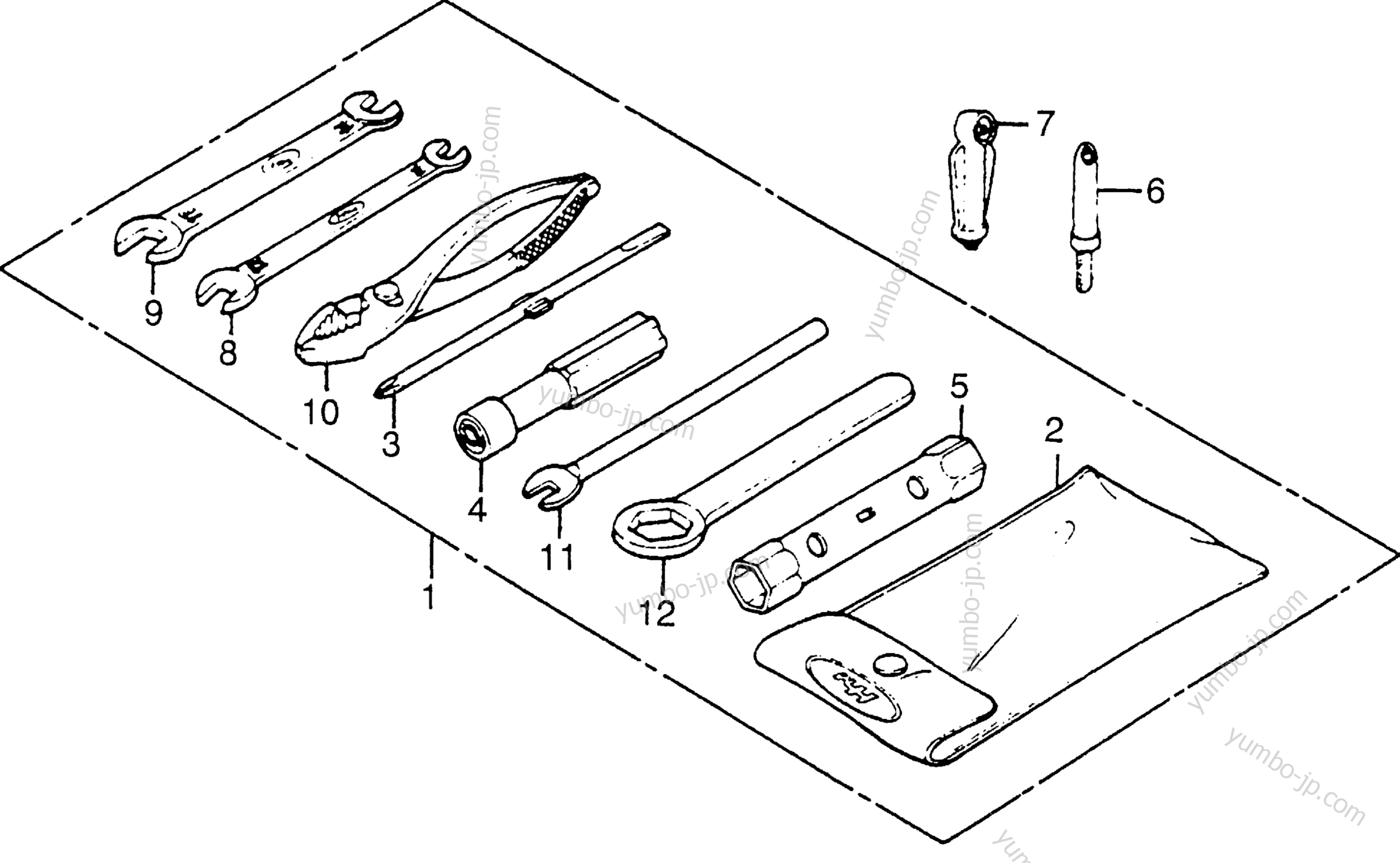 Набор инструментов для квадроциклов HONDA ATC200S A 1985 г.