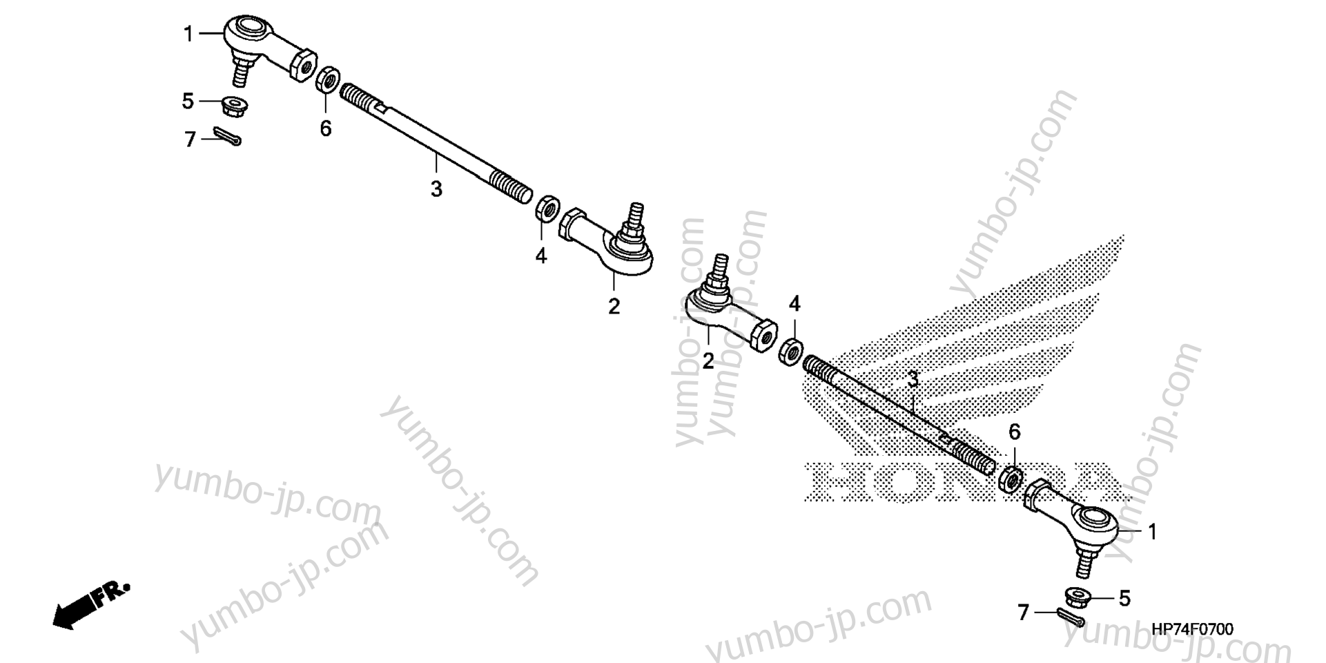 TIE ROD for ATVs HONDA TRX420FPA A 2011 year