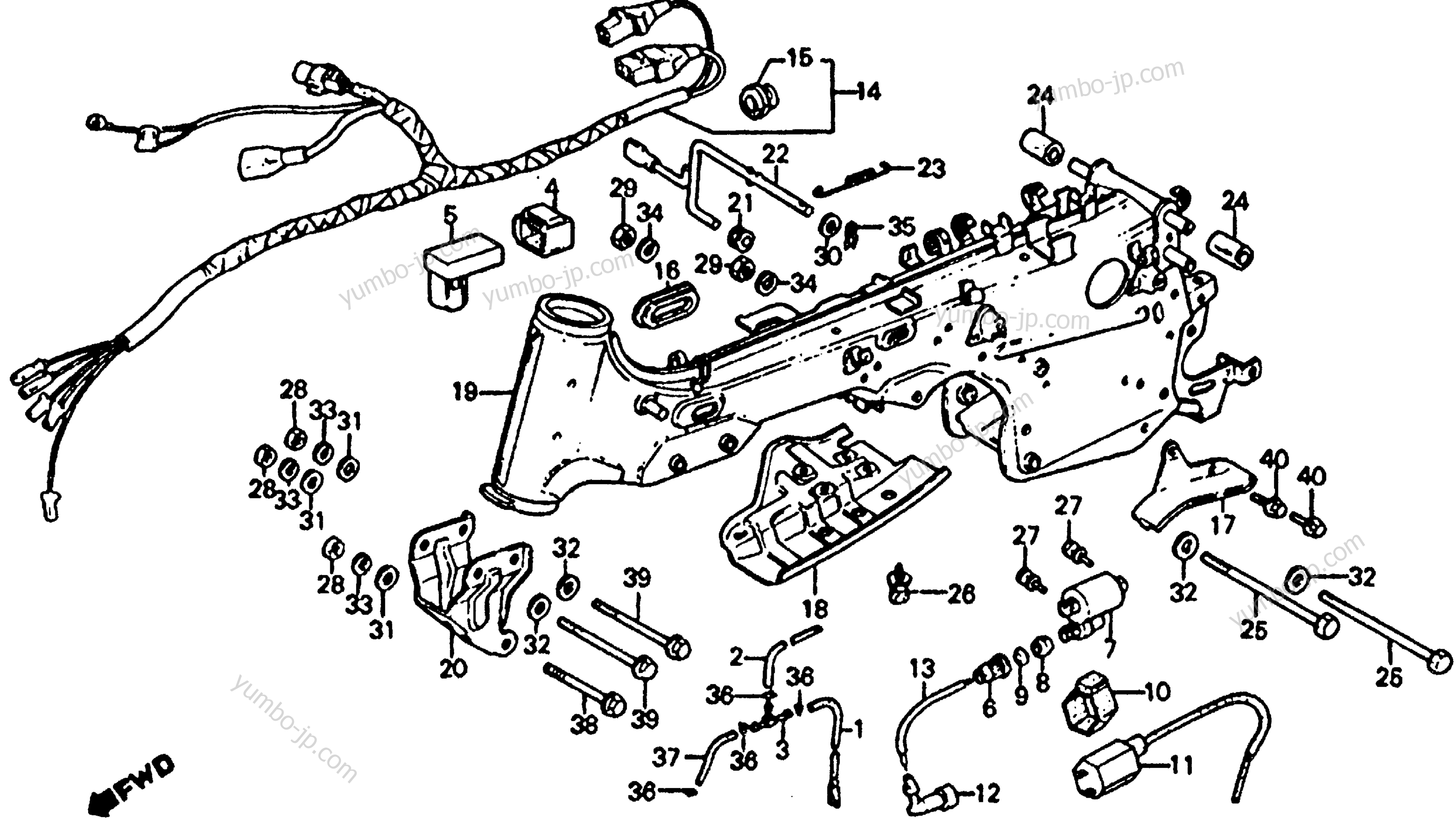 FRAME / WIRE HARNESS for ATVs HONDA ATC110 A 1984 year