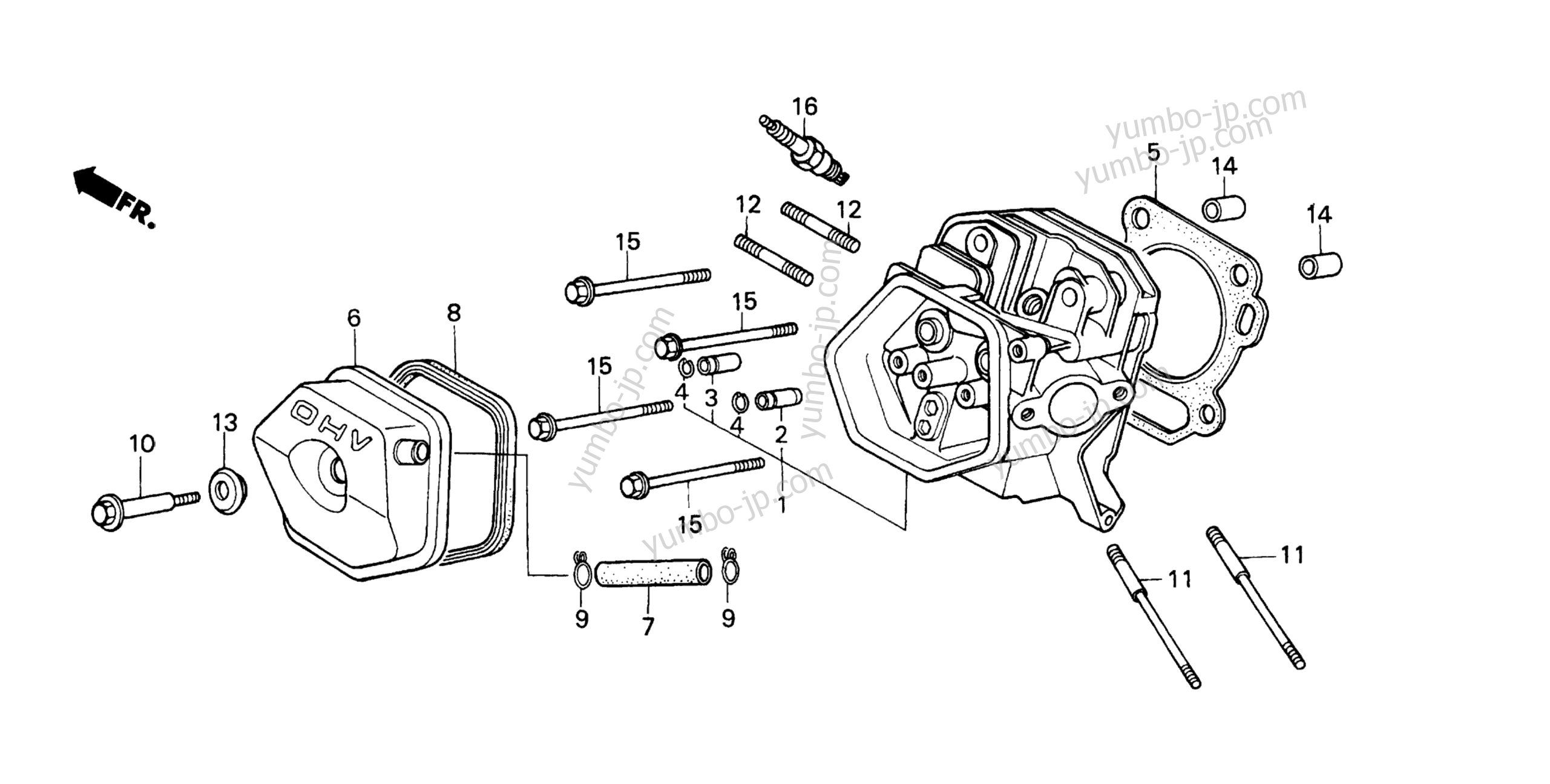 Головка блока цилиндров для садовых тракторов HONDA H5013 A2/A 